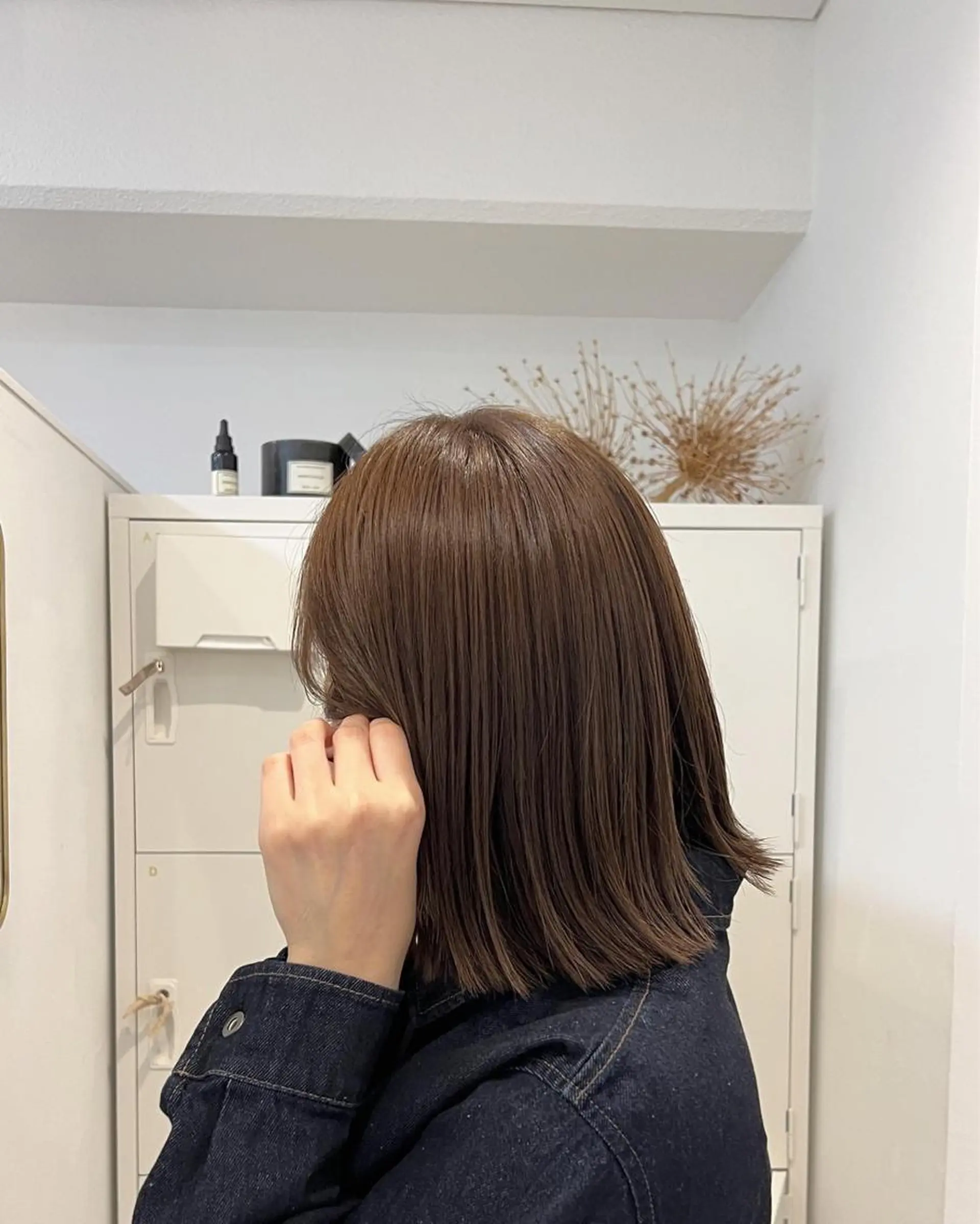 ミディアム カラー レイヤーカット ボブパーマNo.1のヘアスタイル