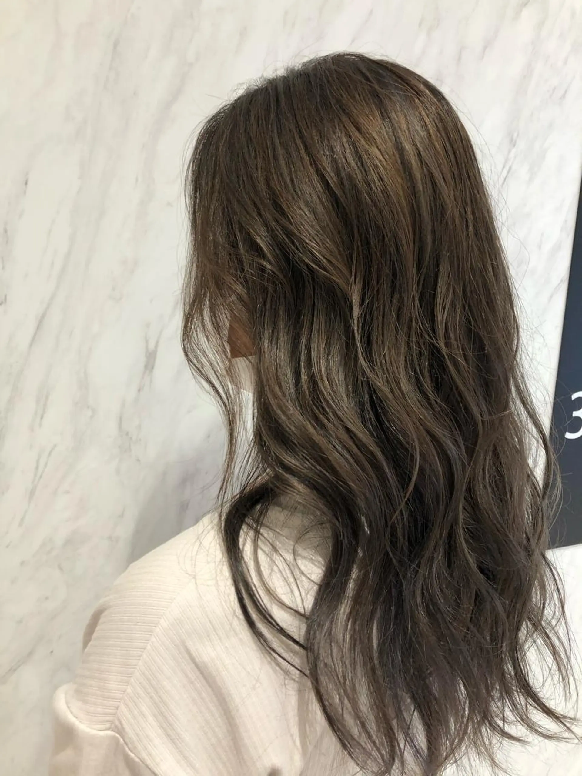 セミロング カラー バレイヤージュ ベージュカラー シルバー シルバーベージュ レイヤーカット 過去一の柔髪ヘア 🌿IVYjoureのヘアスタイル
