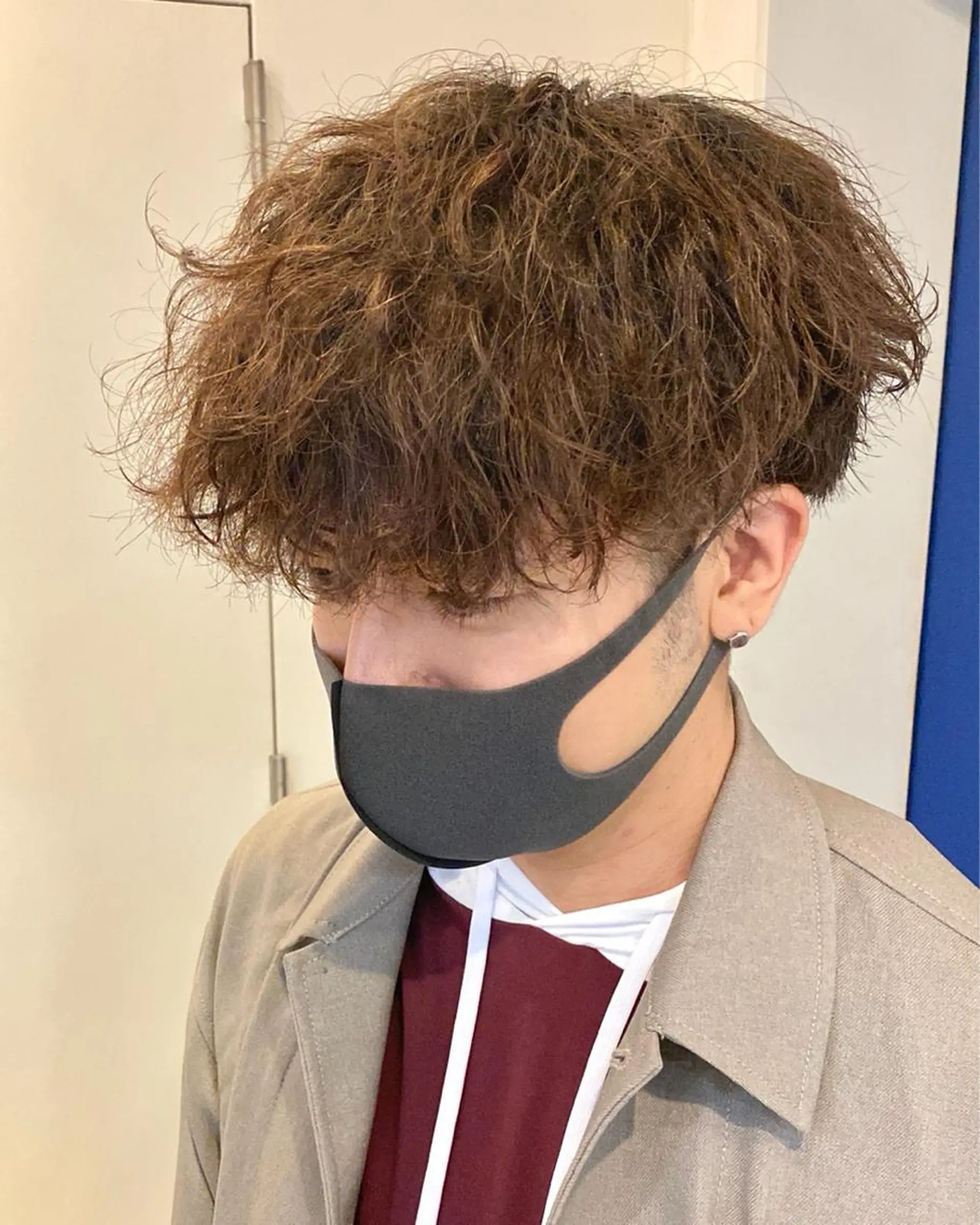 ショート パーマ メンズ 波巻きパーマ JINKIメンズ特化 メンズカットパーマのヘアスタイル