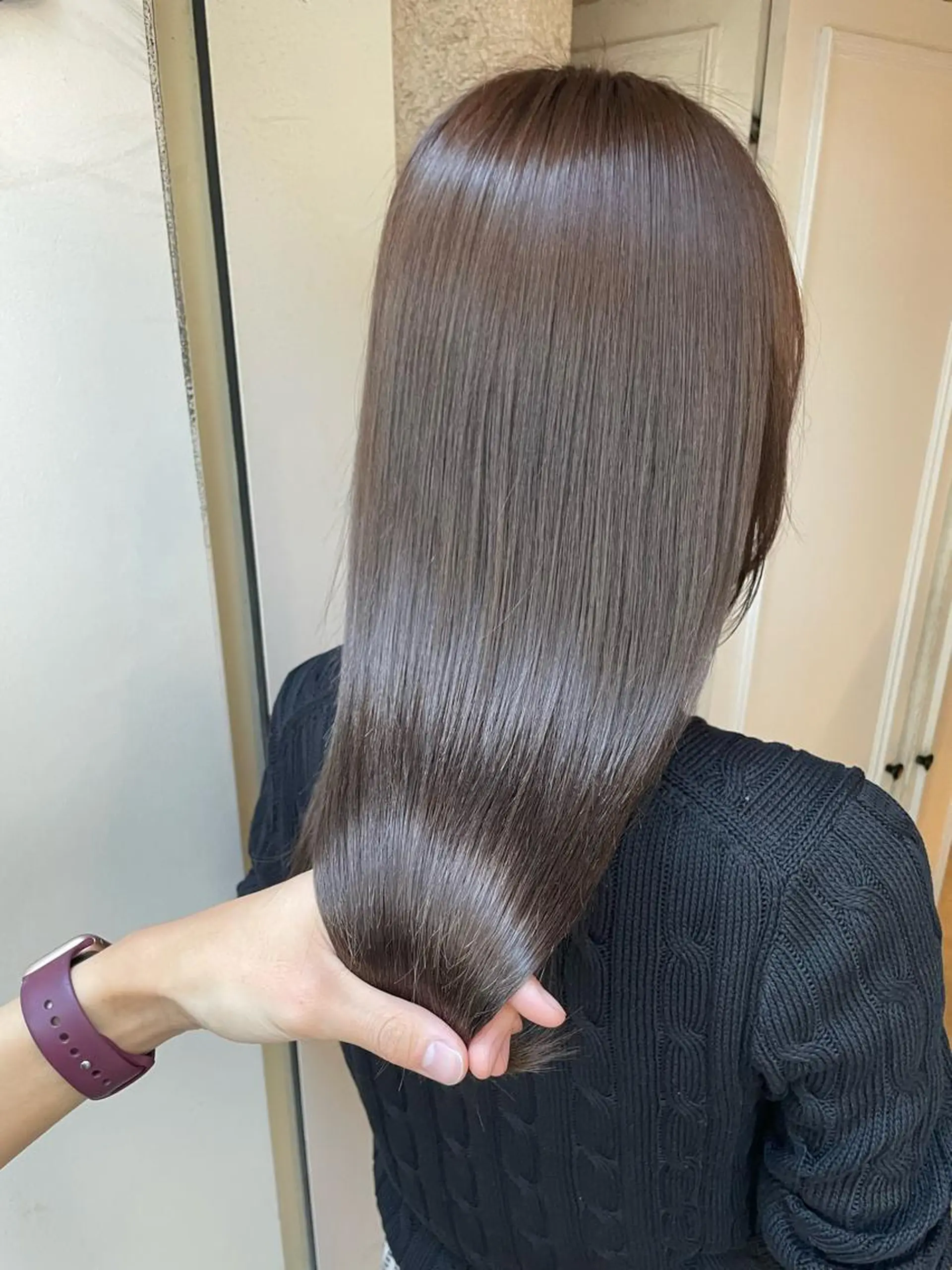 ミディアム 顔まわりレイヤー 韓国風ヘア レイヤーカット ローレイヤー 縮毛矯正 カット ヘアカラー トリートメント Masena所属・【必ず似合わせます】 川口航平のヘアスタイル