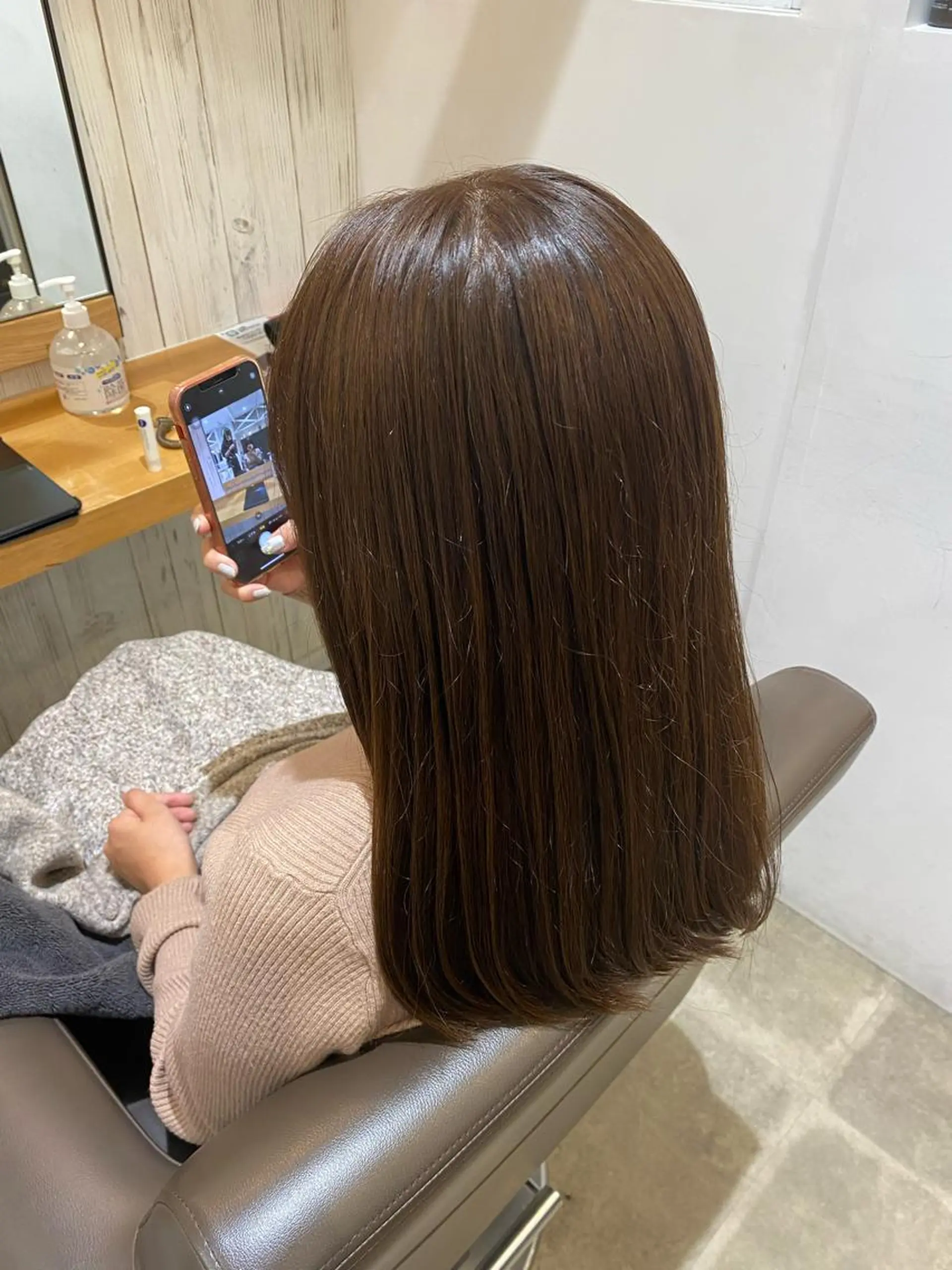 セミロング トリートメント 柴田 枝利子のヘアスタイル