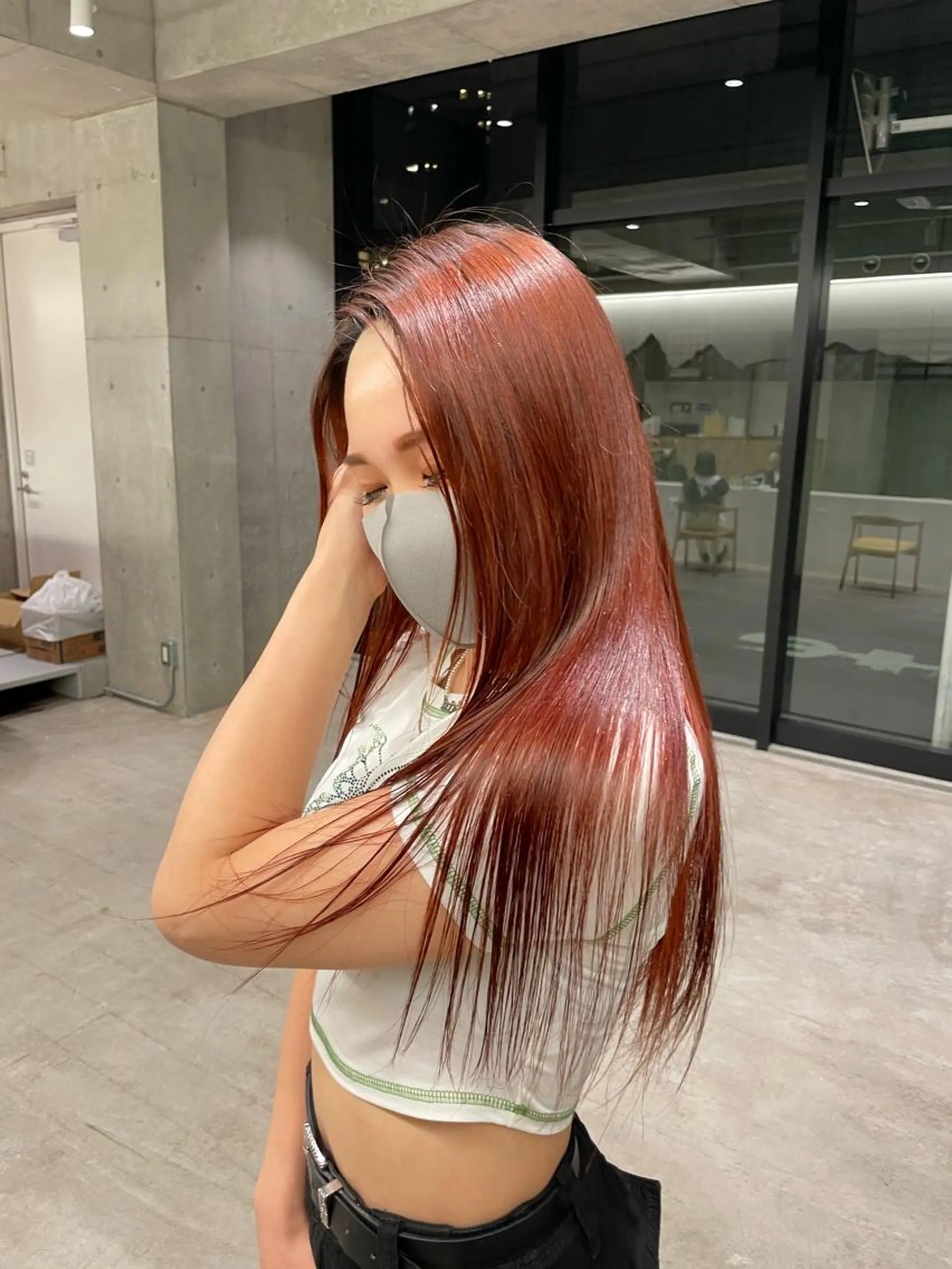 ロング カラー ヘアアレンジ ブリーチ ダブルカラー ハイトーンカラー ブリーチなしカラー Mizobe misakiのヘアスタイル