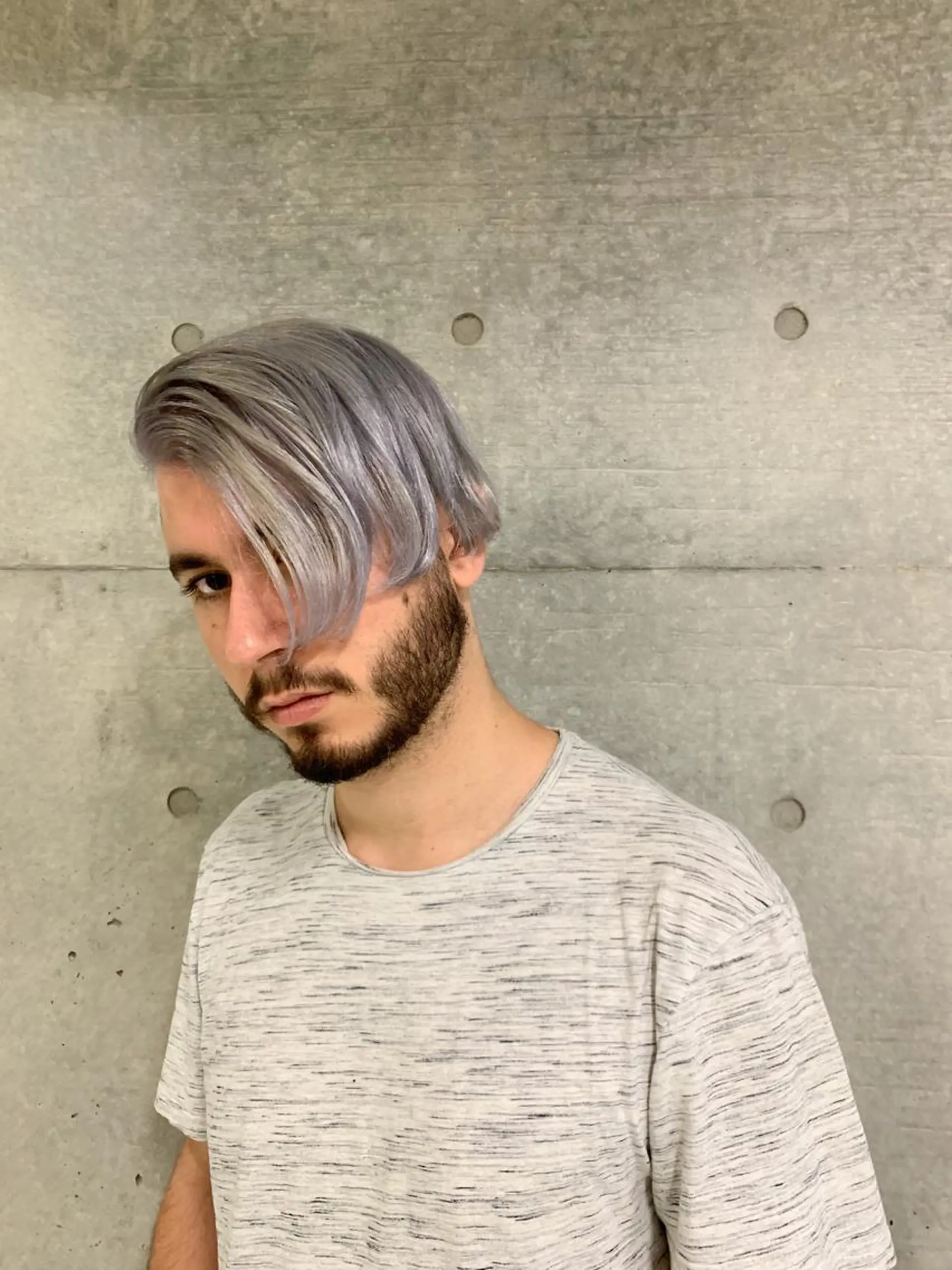 セミロング カラー ブリーチ ブロンド ケアブリーチ ダブルカラー インナーカラー ヘアカラー トリートメント THE./ブリーチ 透感カラー/髪質改善のヘアスタイル