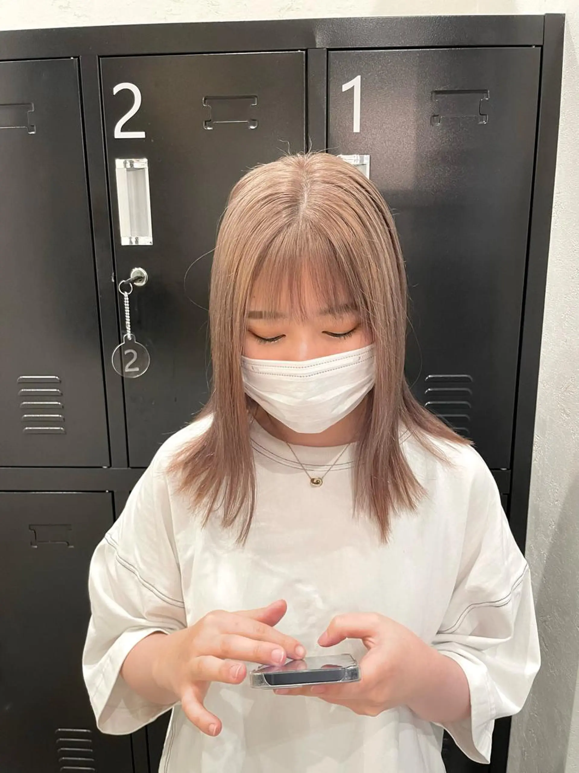 セミロング カラー 田中   麗彩也のヘアスタイル