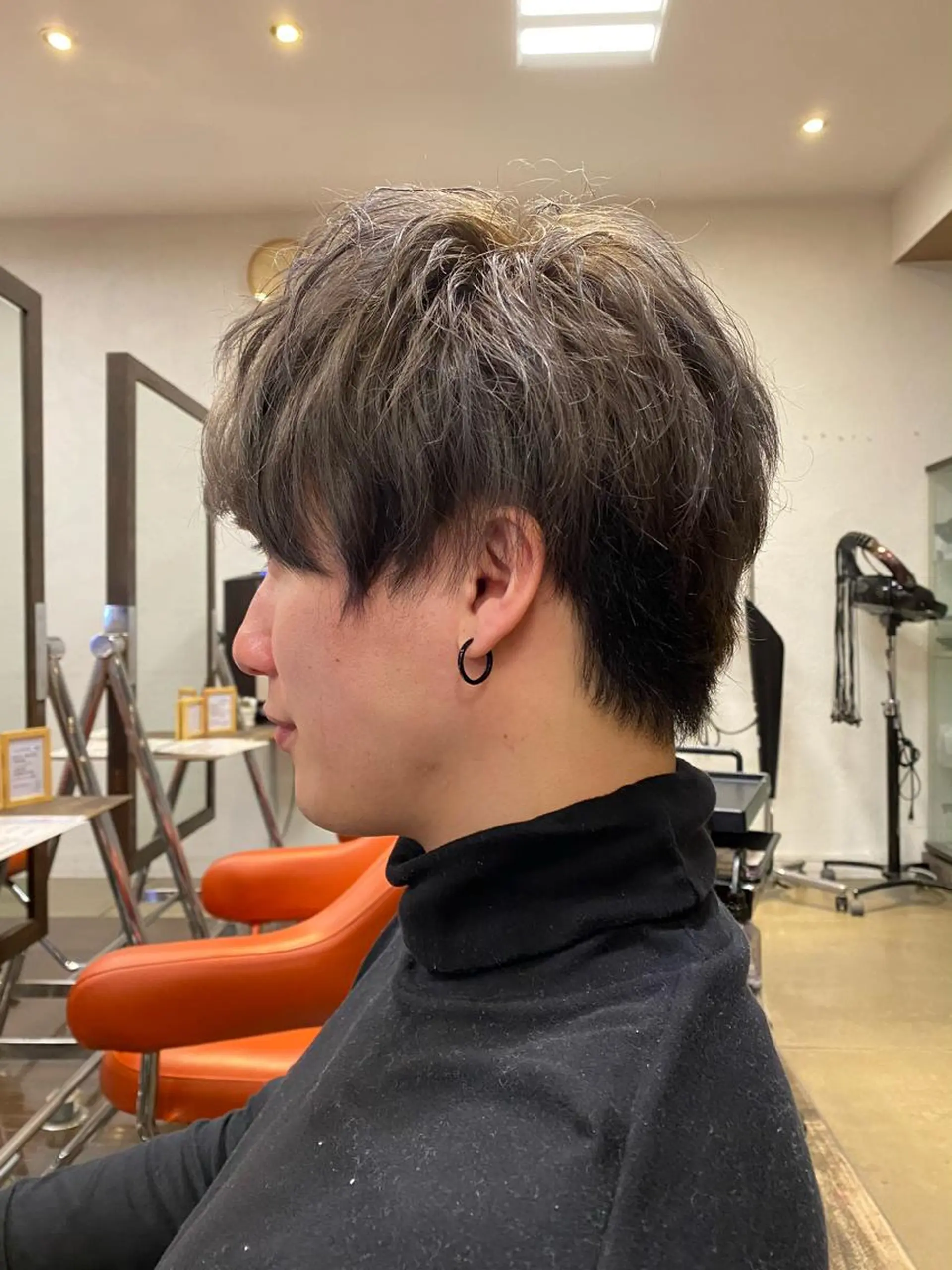ショート カラー メンズ 透明感カラー グレージュ カット ヘアカラー デザインカラー🌈 高木リョウのヘアスタイル