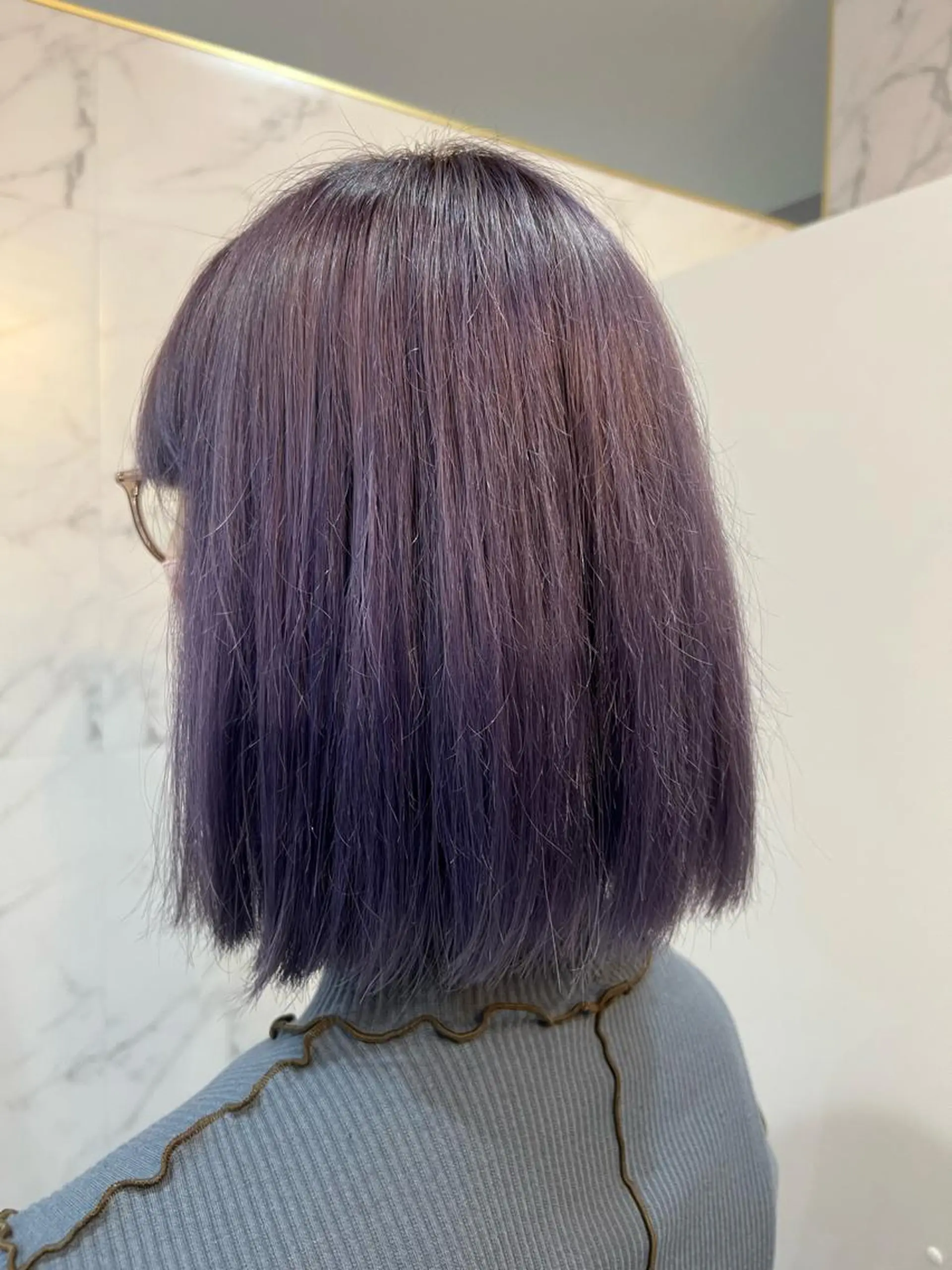 ミディアム カラー パープルカラー BROCANTE LUXBE 立川北口店所属・後藤 卓哉のヘアスタイル