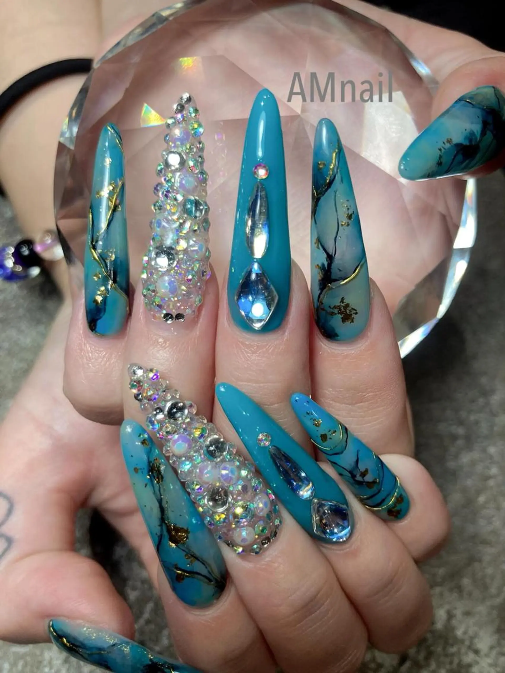 ネイル ロングネイル 持ち込み スカルプネイル ハンドネイル ネイルアーティスト SUE（スゥ）のネイルデザイン