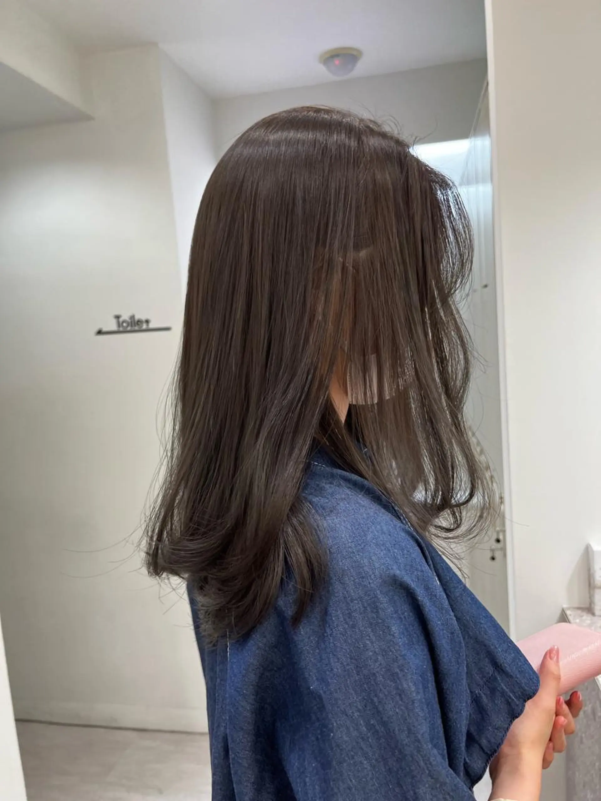 セミロング カラー 韓国ヘア♡ 顔まわりカットayaのヘアスタイル