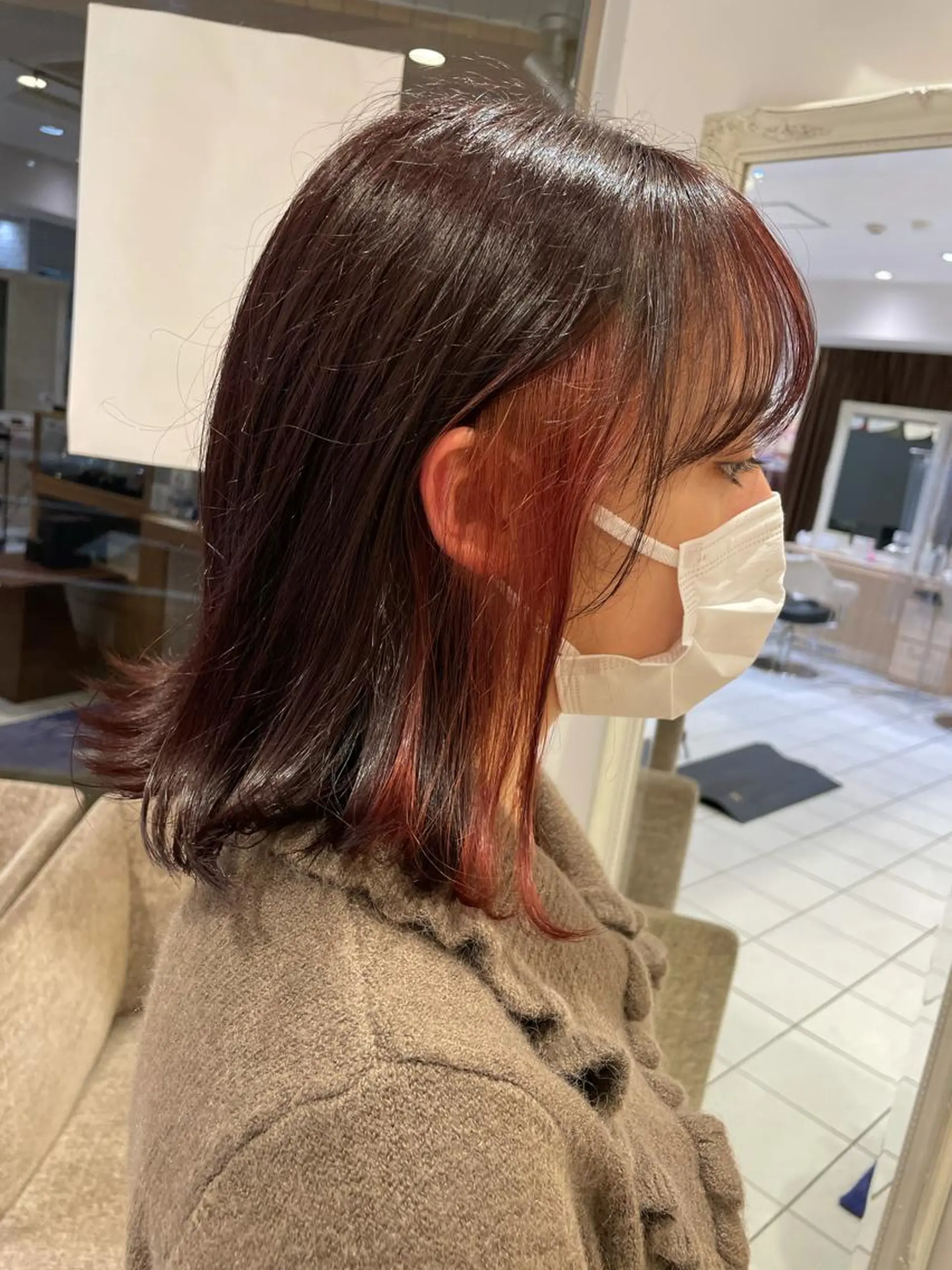 ミディアム ミストバング 顔周りカット 悩み解決美容師 Futo✨のヘアスタイル