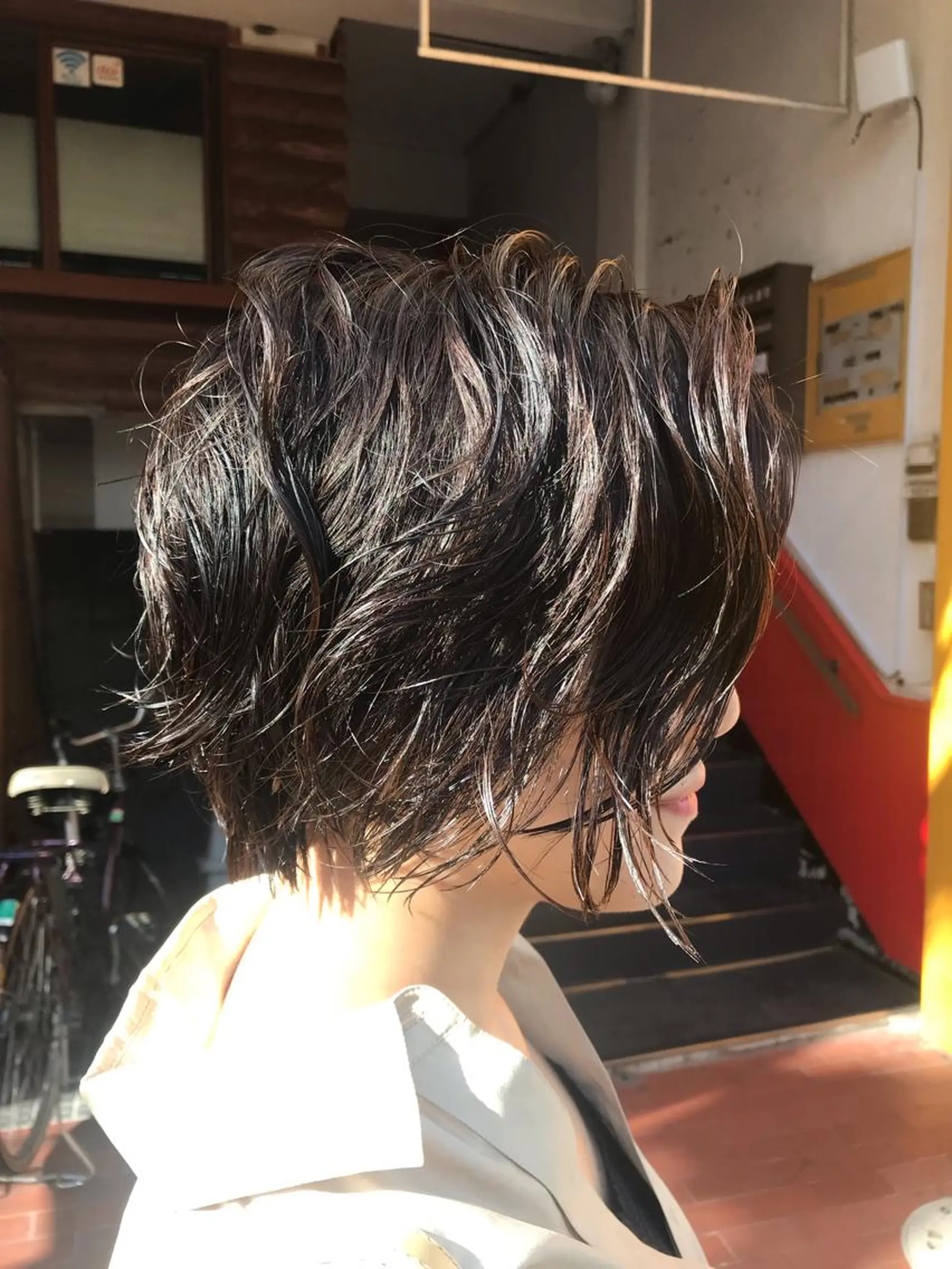 ショート カット パーマ トリートメント さの あやねのヘアスタイル