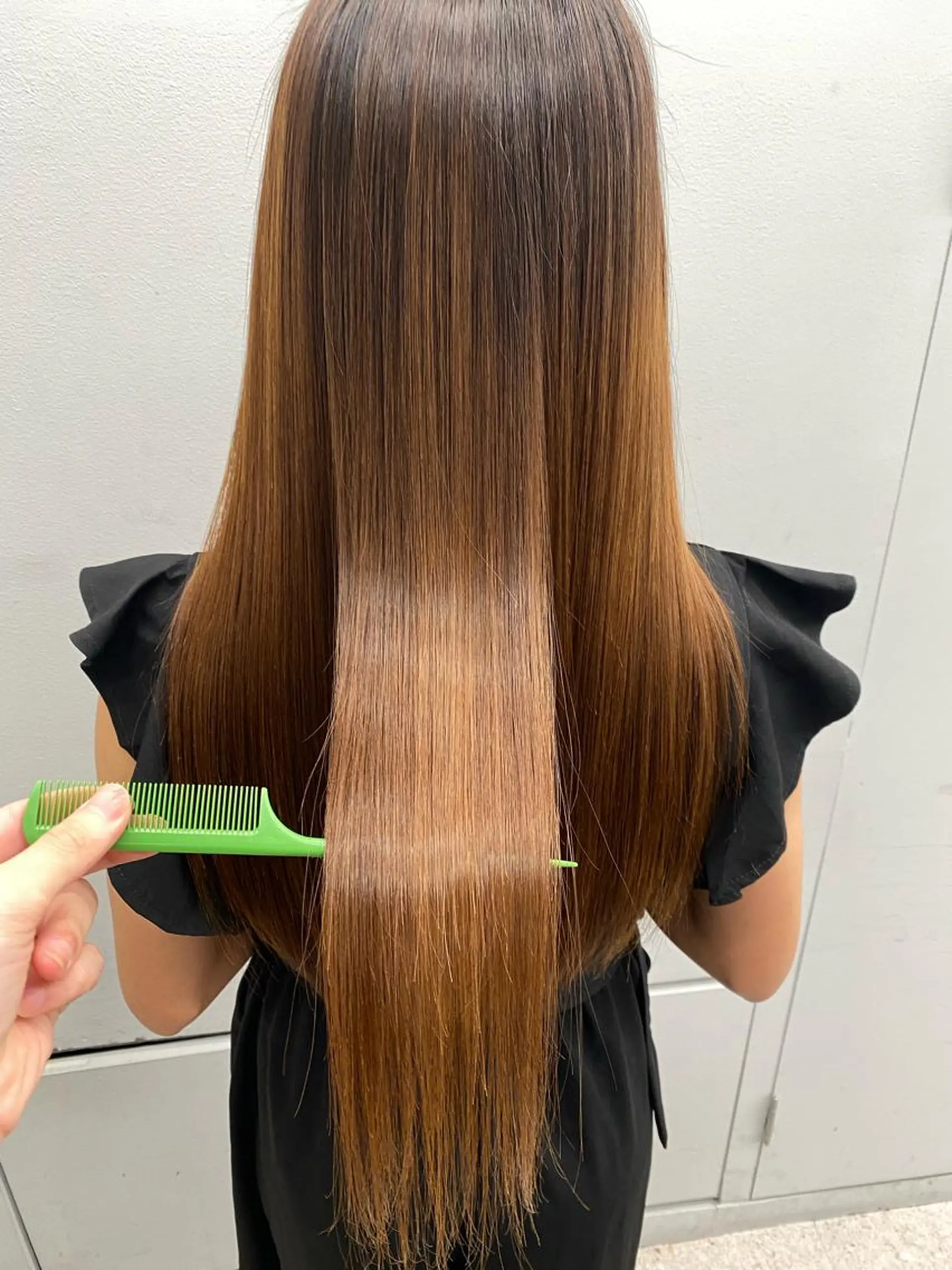 ロング 京都レイヤーカット/ 縮毛矯正/羽柴りくのヘアスタイル