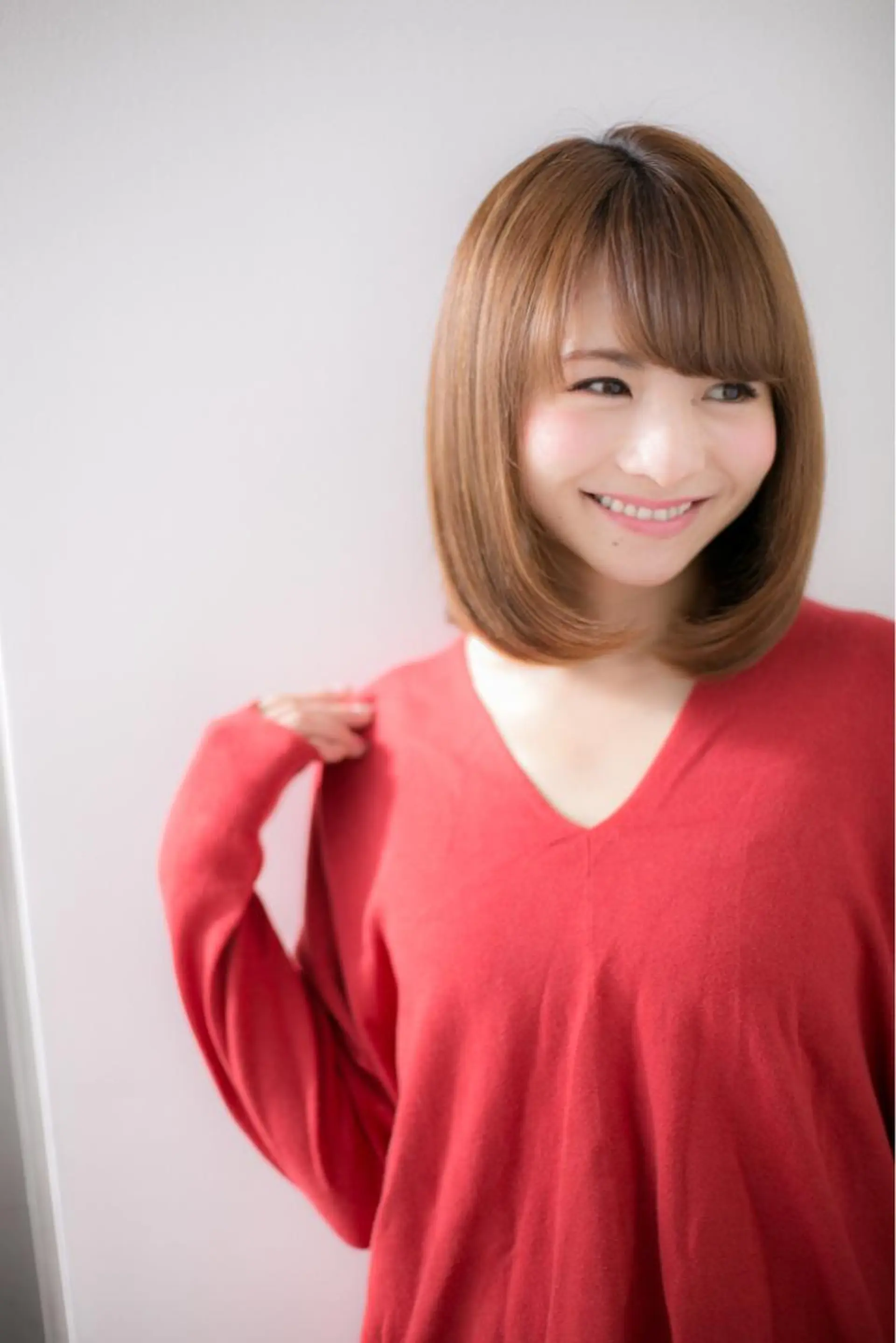 ミディアム カット ヘアカラー トリートメント コテ巻き風パーマ💛 池袋のヘアスタイル