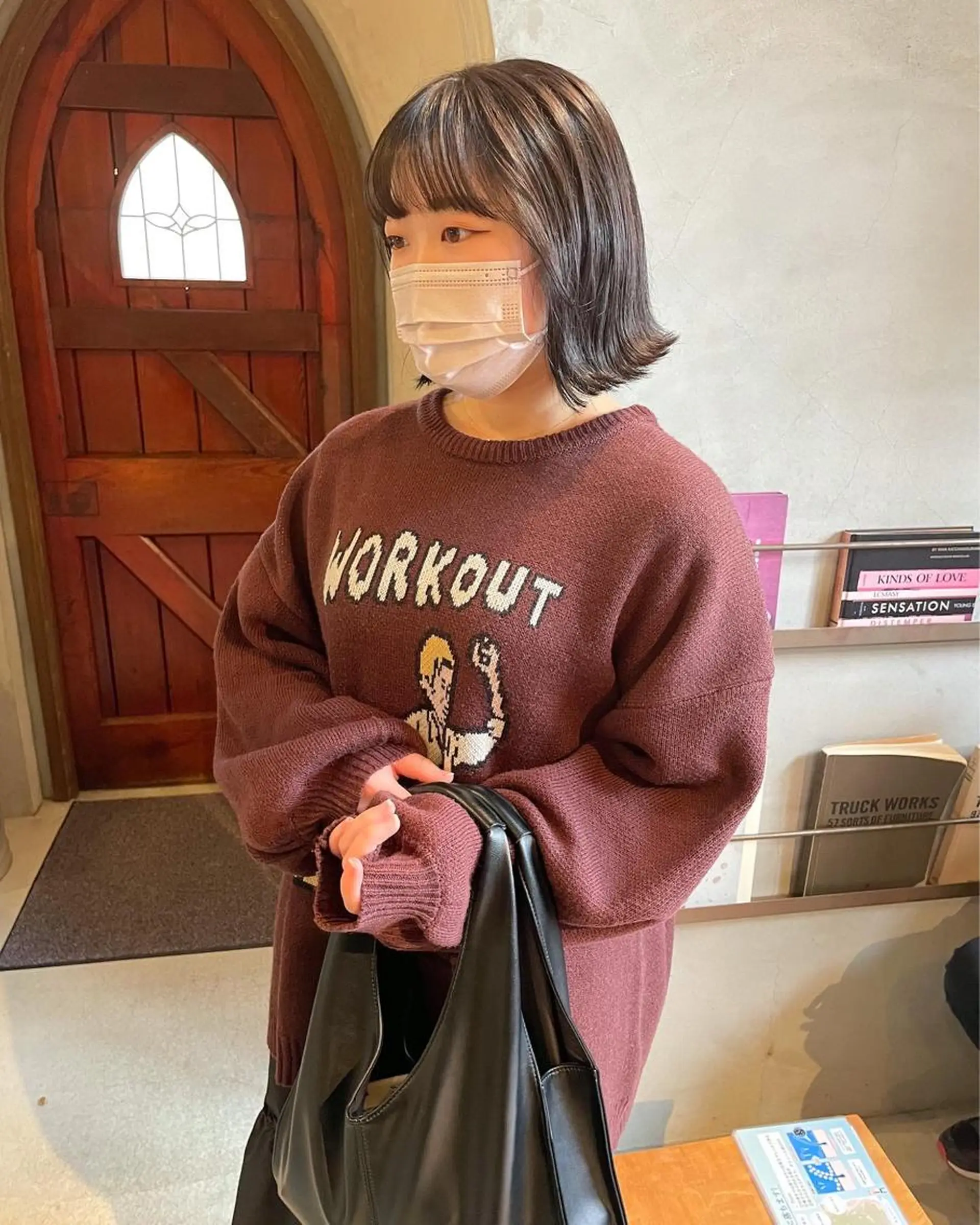 ミディアム カラー Musee plume所属・荻野七菜子 ボブのヘアスタイル