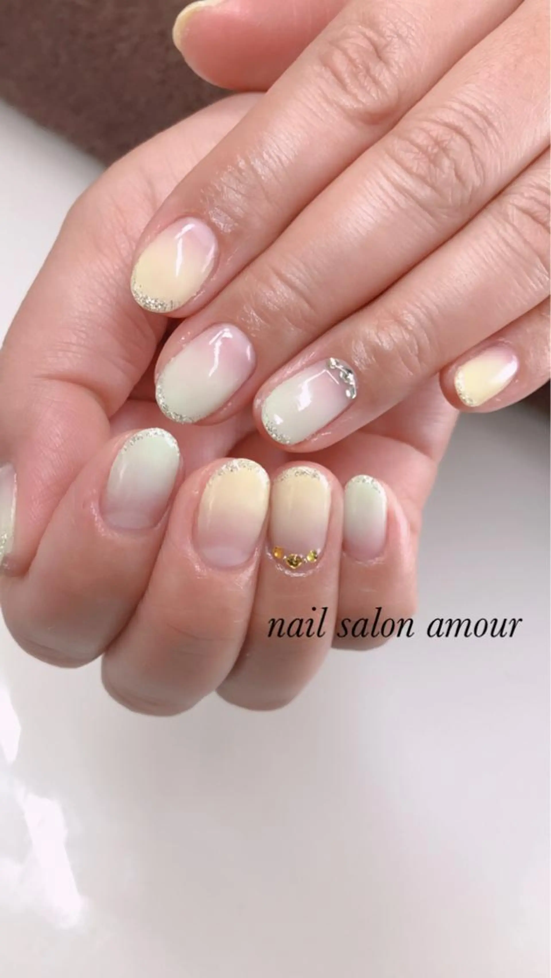 ネイル グラデーション シンプルネイル nailsalon ♡amour♡のネイルデザイン