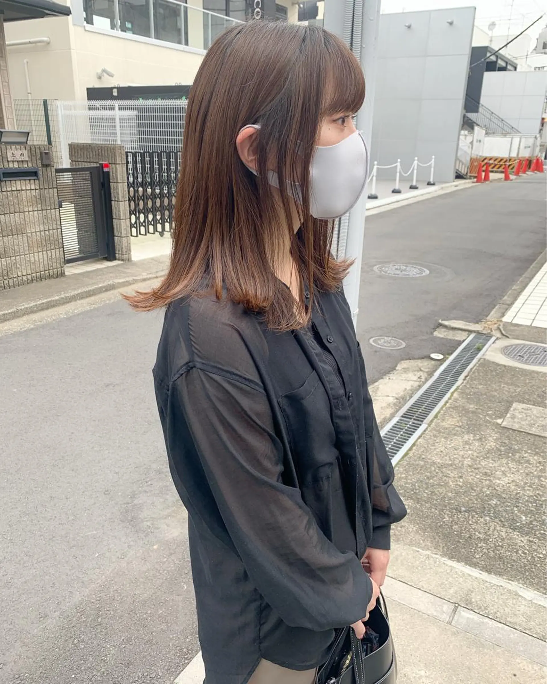 ミディアム トリートメント カット トリートメント 柔らかブラウン/顔周 りレイヤー♡ユウシのヘアスタイル