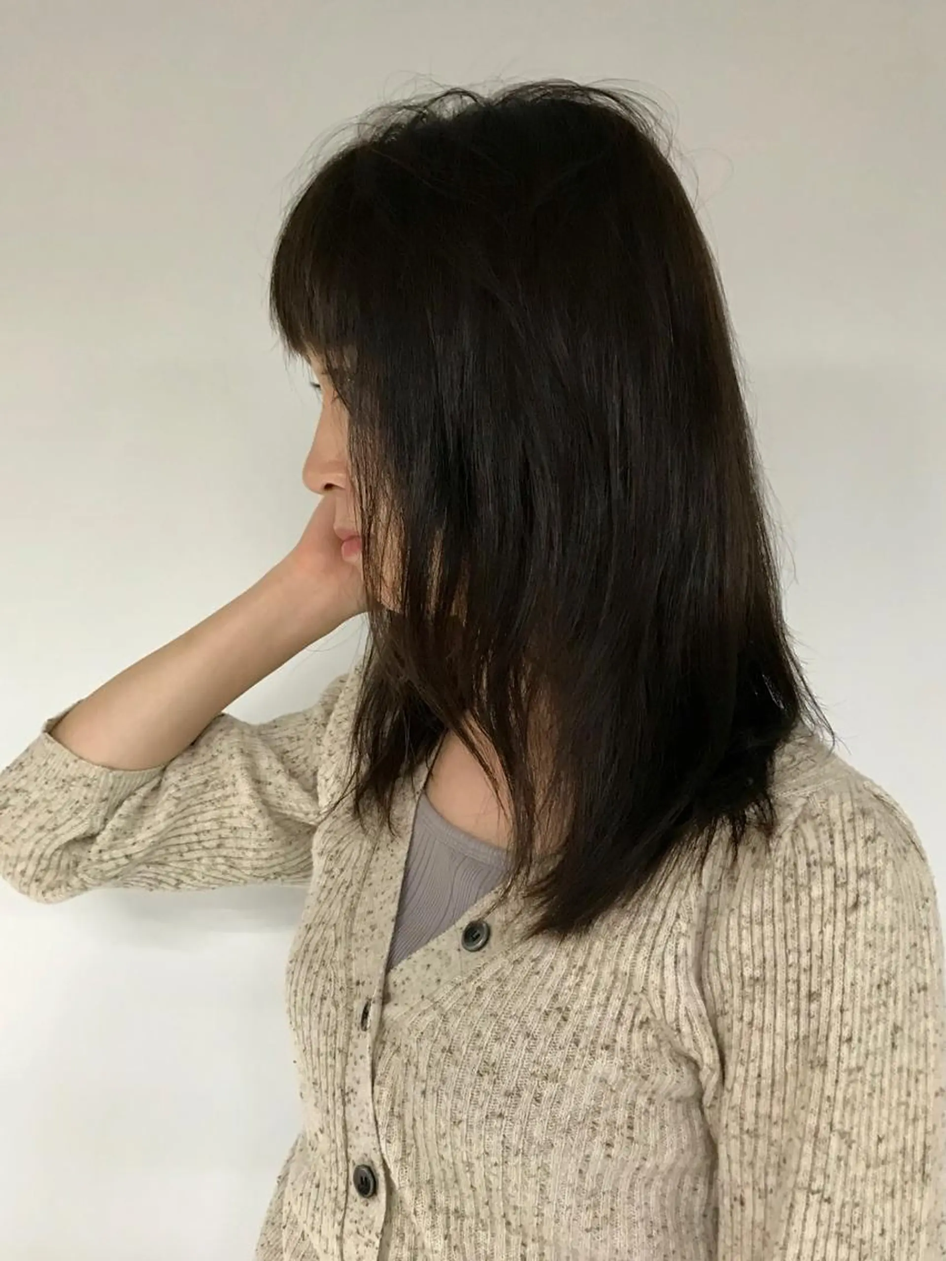 セミロング パーマ カット トリートメント steed tokyo所属・KOOKI スティードトーキョーのヘアスタイル