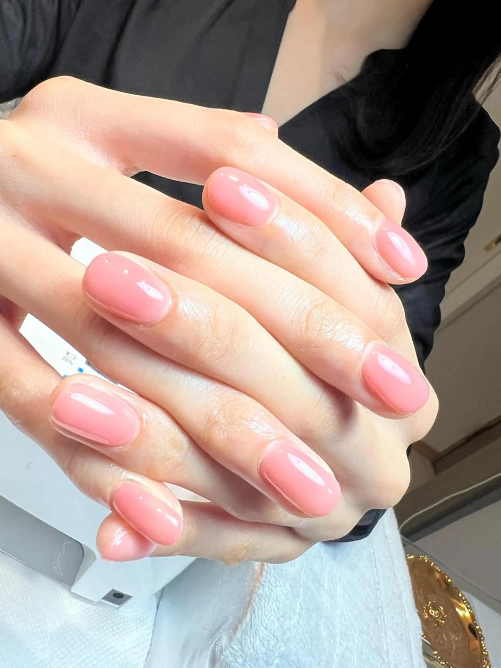 ネイル 桜ネイル ワンカラーネイル ピンク bijou nails所属・bijou nails　蓮のネイルデザイン