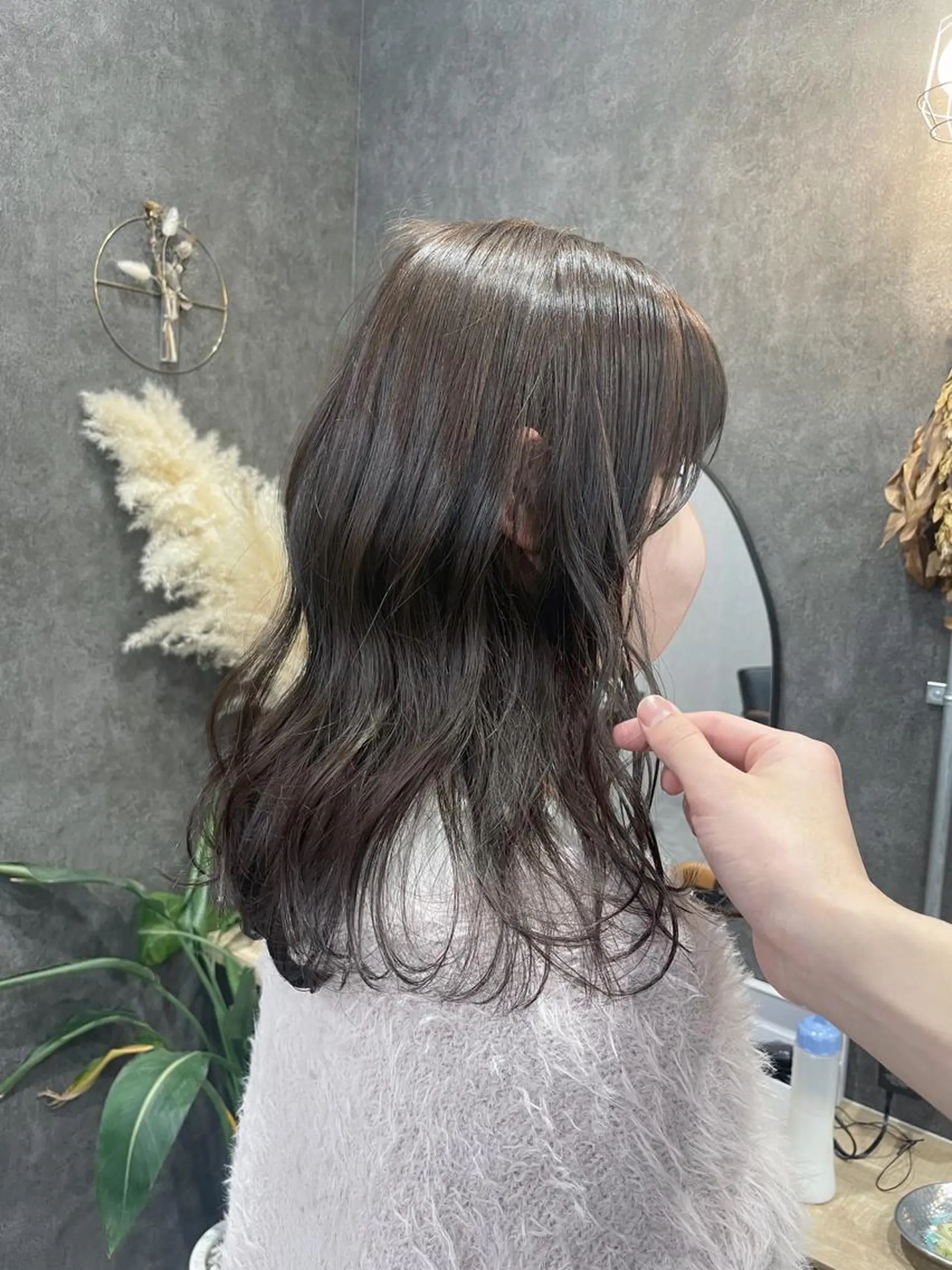 ミディアム カラー ベージュカラー ラベンダーカラー ラベンダーベージュ いなみね はるきのヘアスタイル