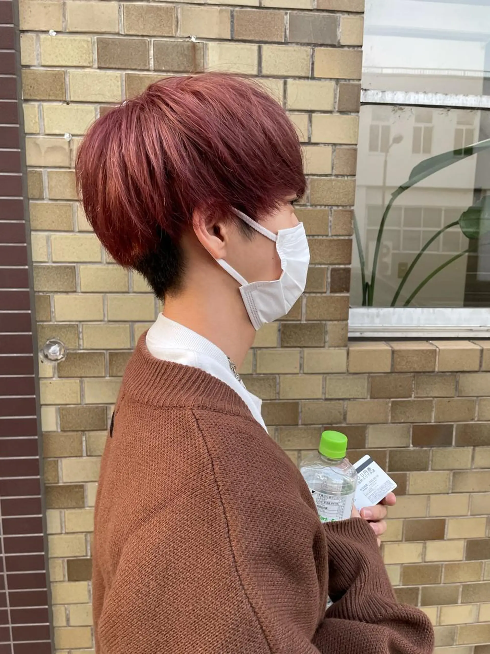 ショート カラー メンズ マッシュ ピンクカラー ピンクパープル パープルカラー 永井 悠大のヘアスタイル