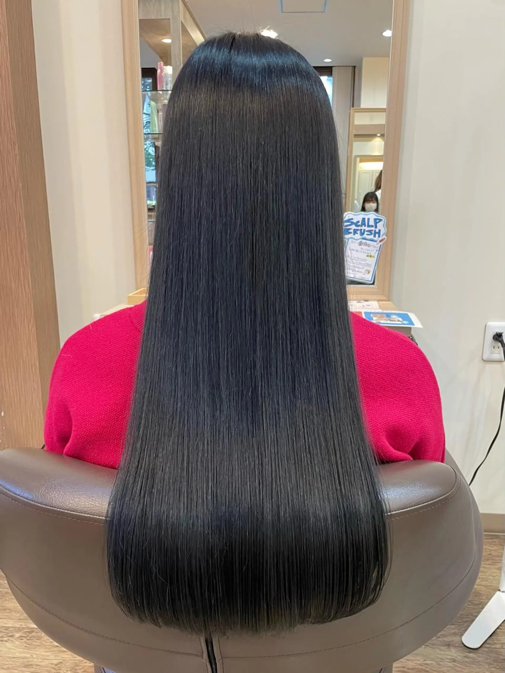 ロング カラー 黒髪 ネイビーカラー メンズパーマ🌀/ 中村郁未のヘアスタイル