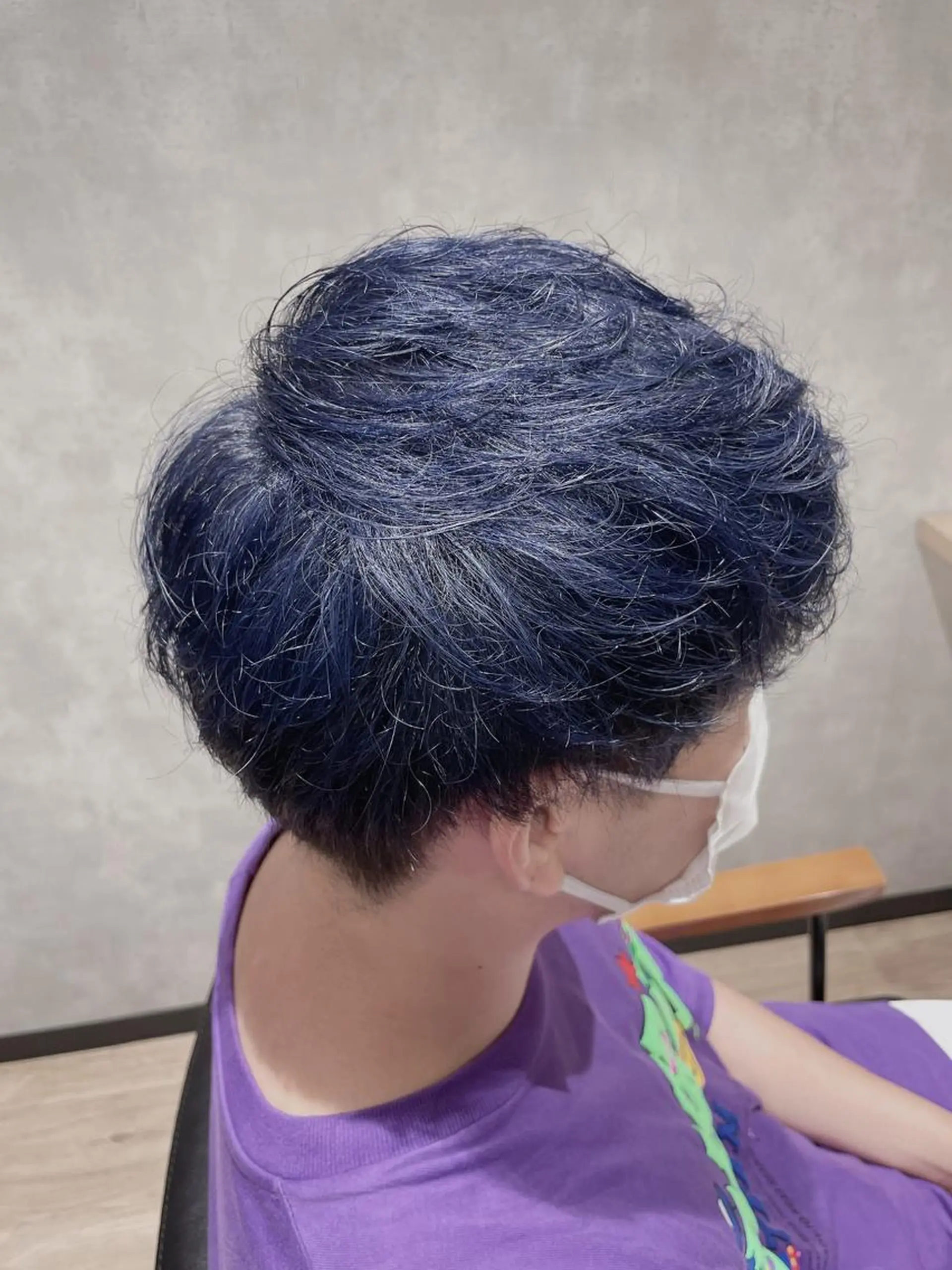 ショート カラー メンズ ダブルカラー ネイビーカラー トレンド透明感カラー ☘️大貫 昂涼🐹のヘアスタイル