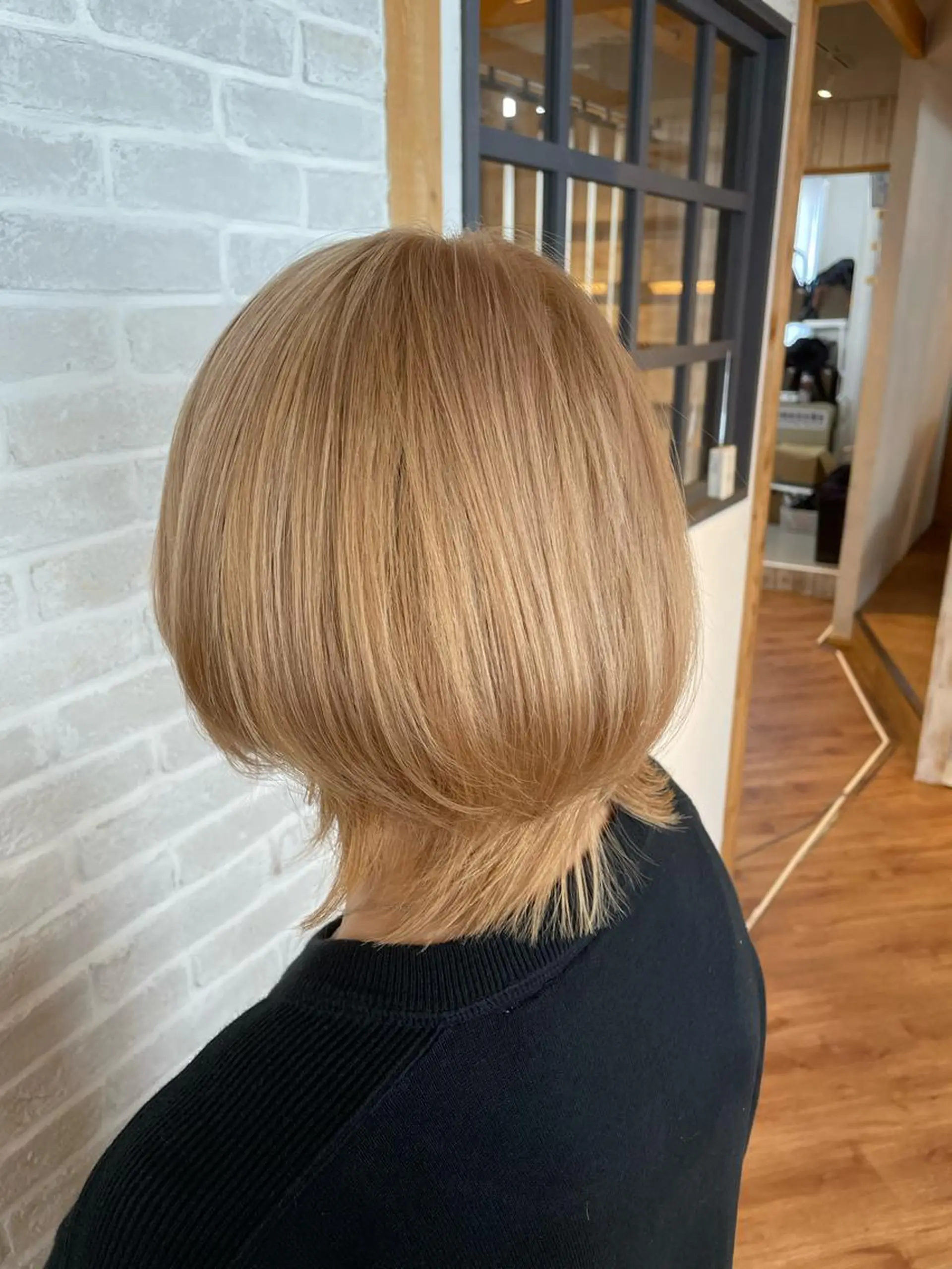 ミディアム カット ヘアカラー トリートメント little×PORTO三宮所属・🧡/艶髪/桑原 拓也/ショート/🧡のヘアスタイル