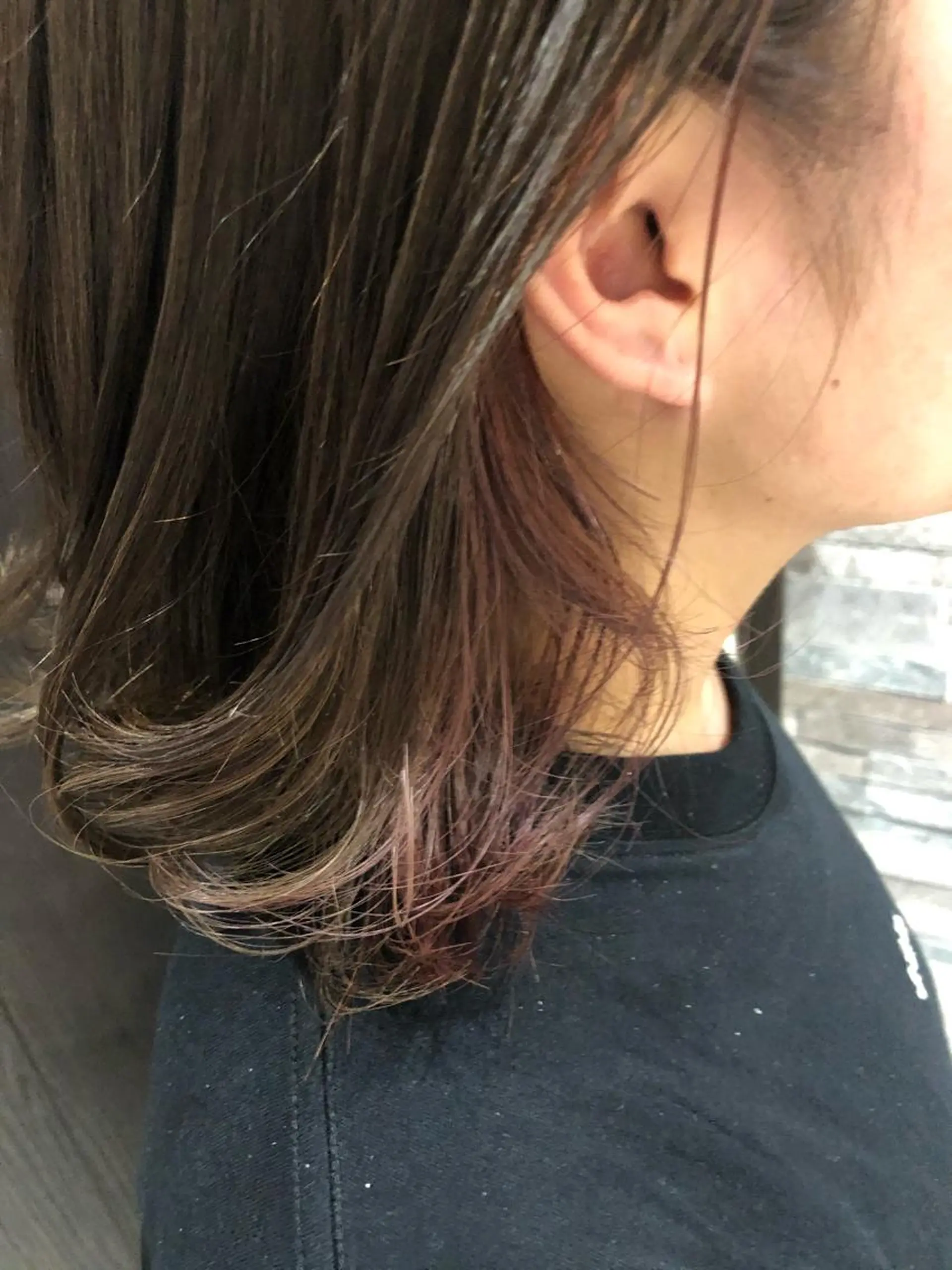 ミディアム カラー ハイライトカラー オレンジ パープルカラー ハイライト カット ヘアカラー トリートメント umi所属・NAKAGAWA YUICHIのヘアスタイル