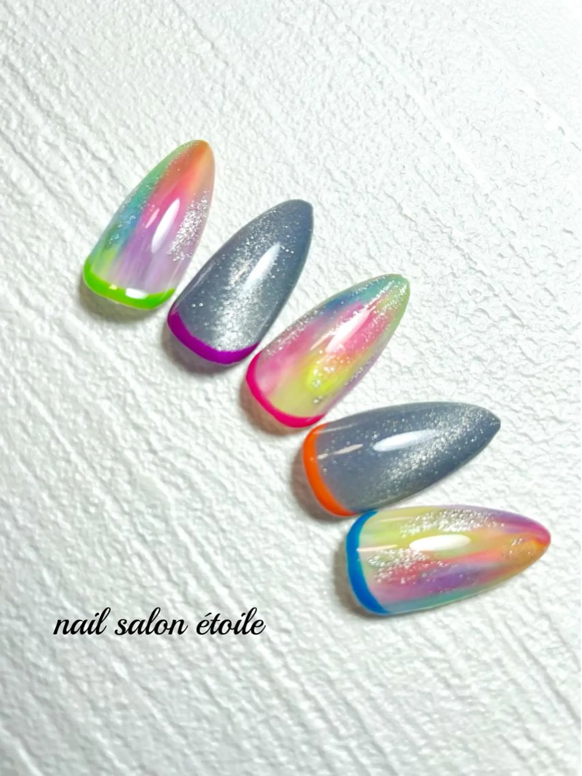 ネイル アートネイル ジェルネイル マグネットネイル ニュアンスネイル ハンドネイル nail salon étoileのネイルデザイン