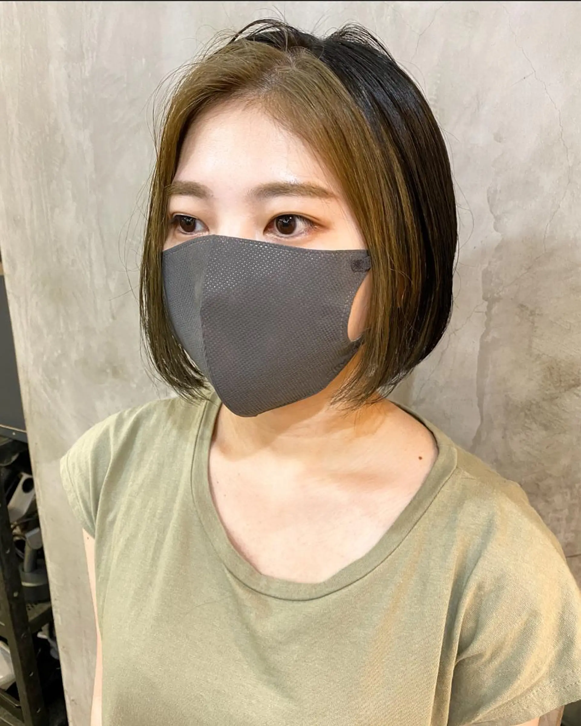 ショート カラー ヘアアレンジ ミストバング  フェイスフレーミング stylist/蛯谷 珠里のヘアスタイル