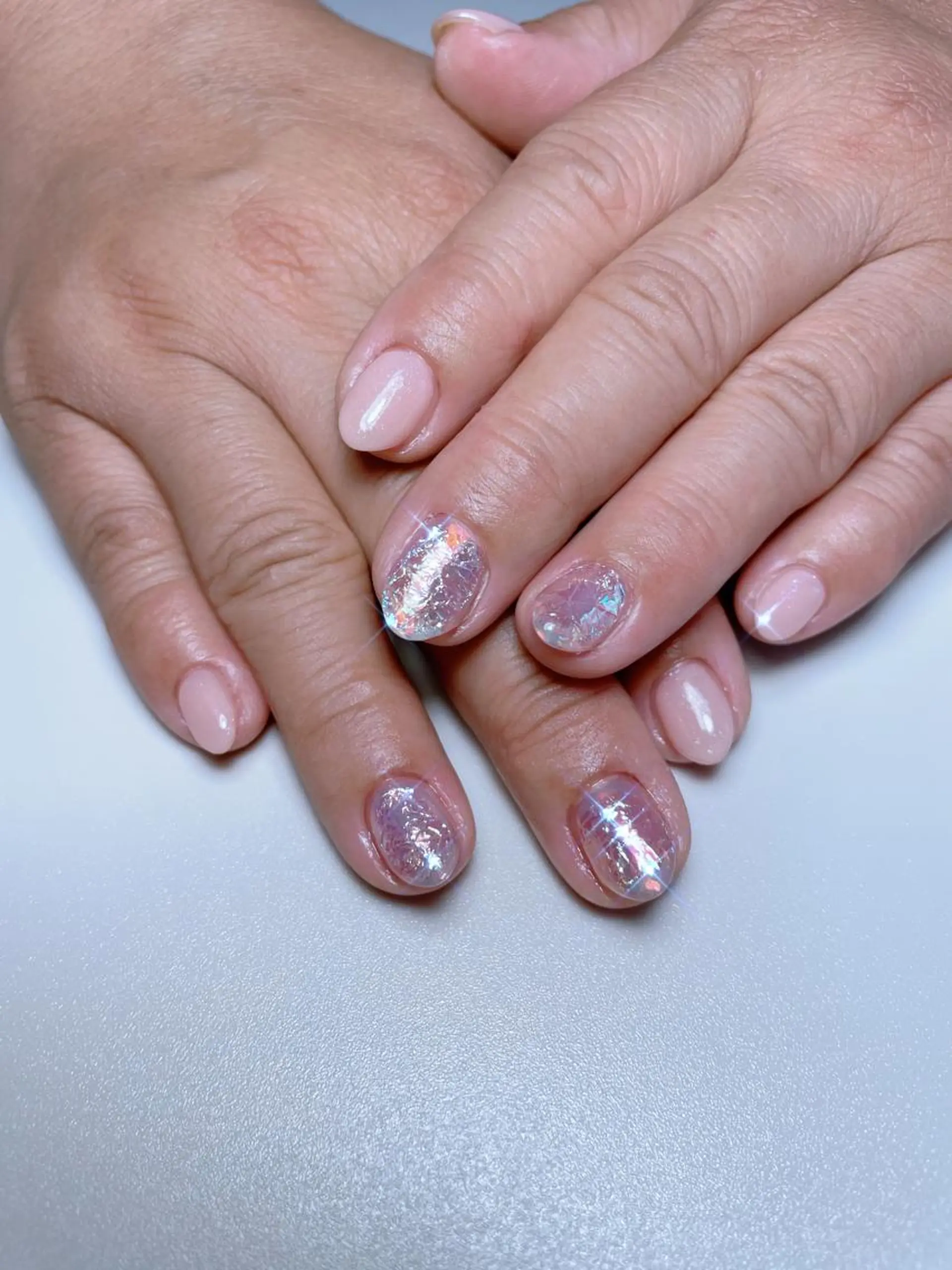 ネイル 氷ネイル・うるうるネイル ハンドネイル kipinail 川﨑えりかのネイルデザイン