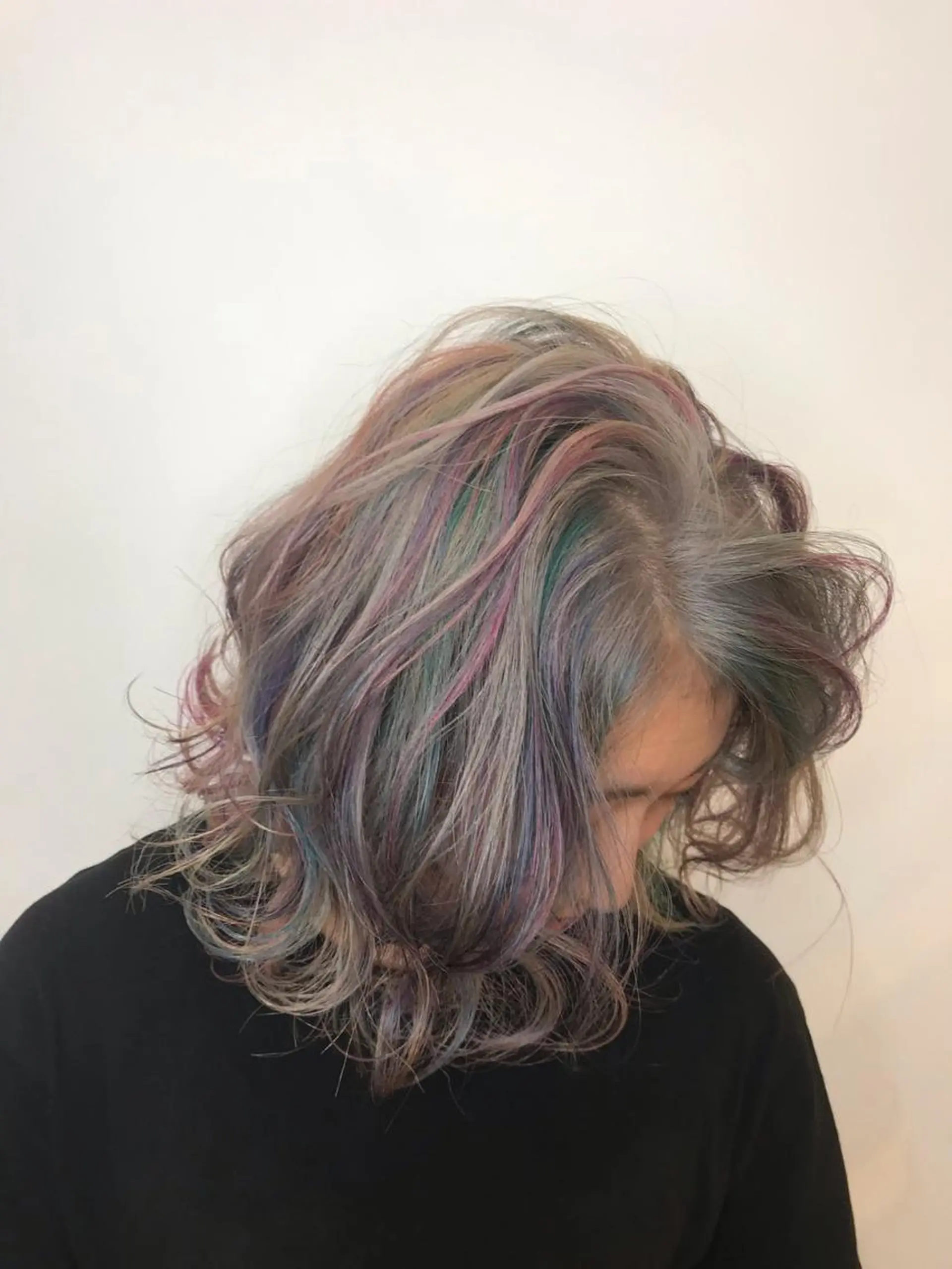 ミディアム カラー シールエクステ⭐️ オオミタクヤのヘアスタイル