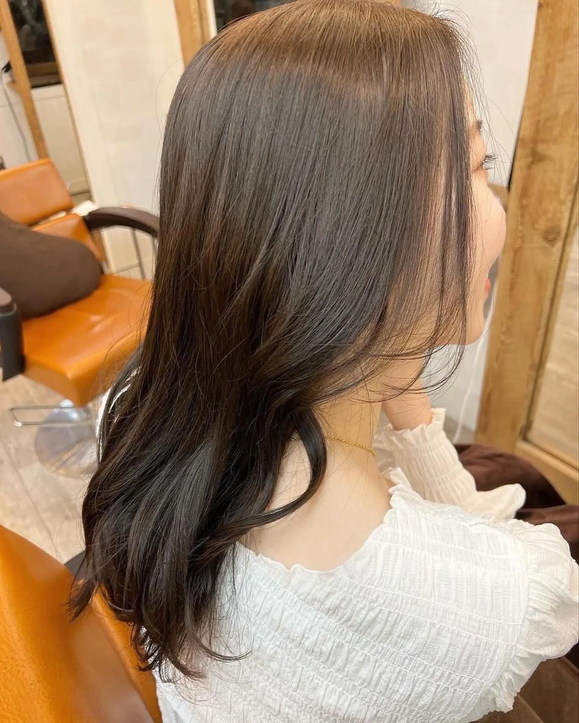 ロング カラー ブリーチ ボブ 似合わせカット 縮毛矯正 トリートメント カット 縮毛矯正 トリートメント N° anfeel 渋谷🪞🫧のヘアスタイル