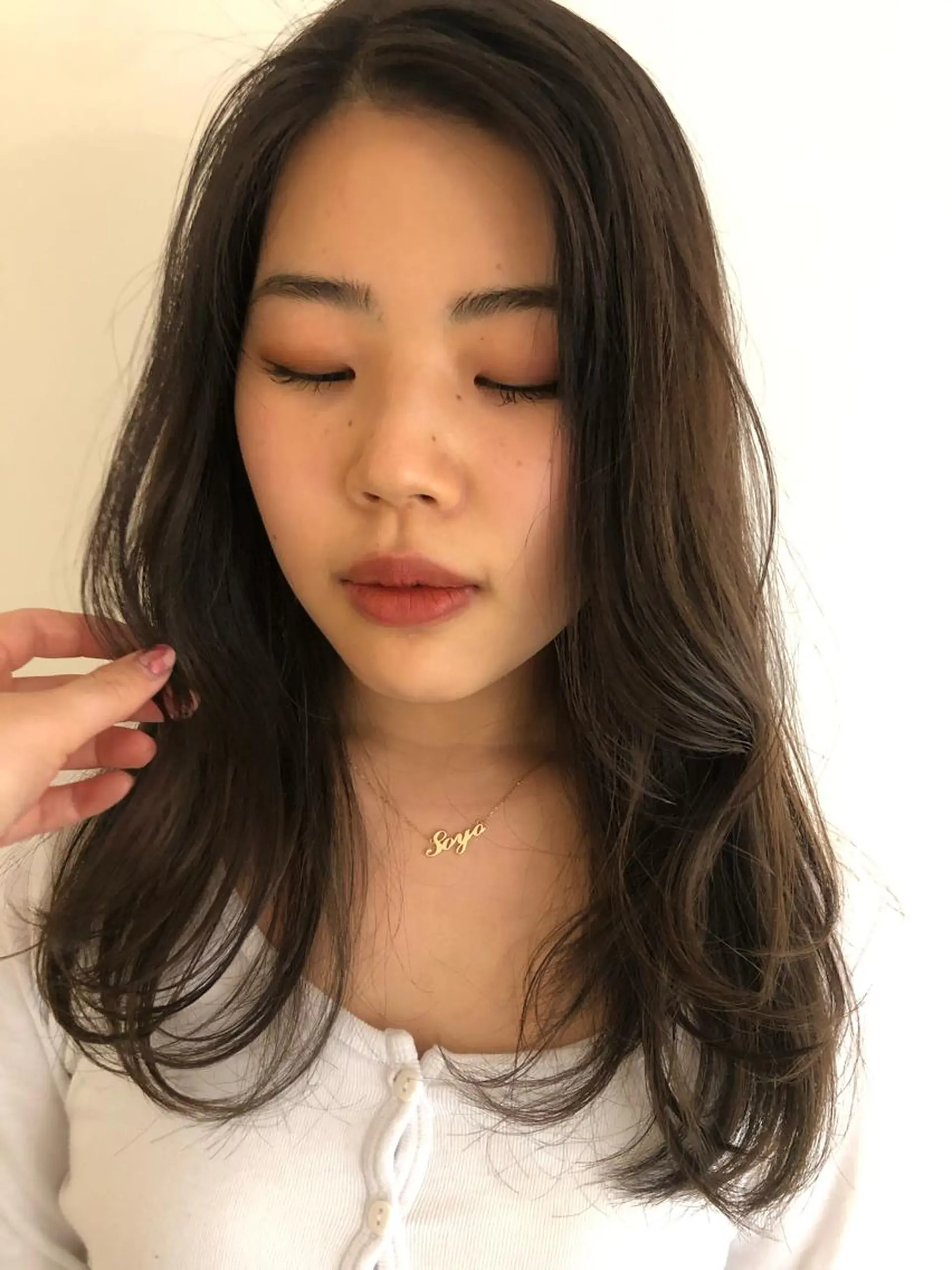 カラー ブリーチカラー🎀 韓国風/寺門美優のヘアスタイル