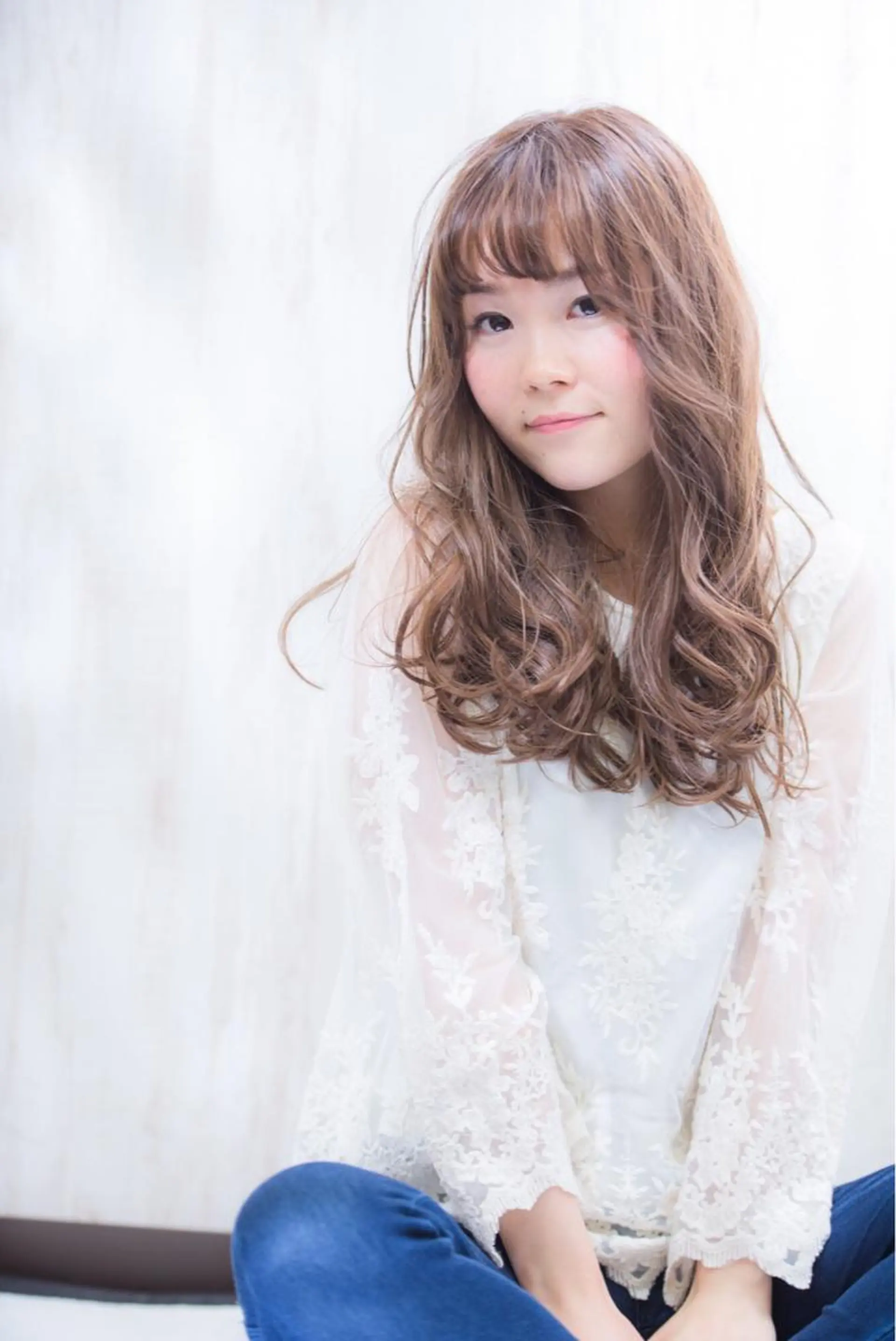 セミロング カラー パーマ ヘアアレンジ ベージュカラー 透明感カラー グレージュ lamie by melt 吉祥寺 【ラミエ バイ メルト】所属・【ミニモ公認】*似合 わせ職人*滝田拳史のヘアスタイル