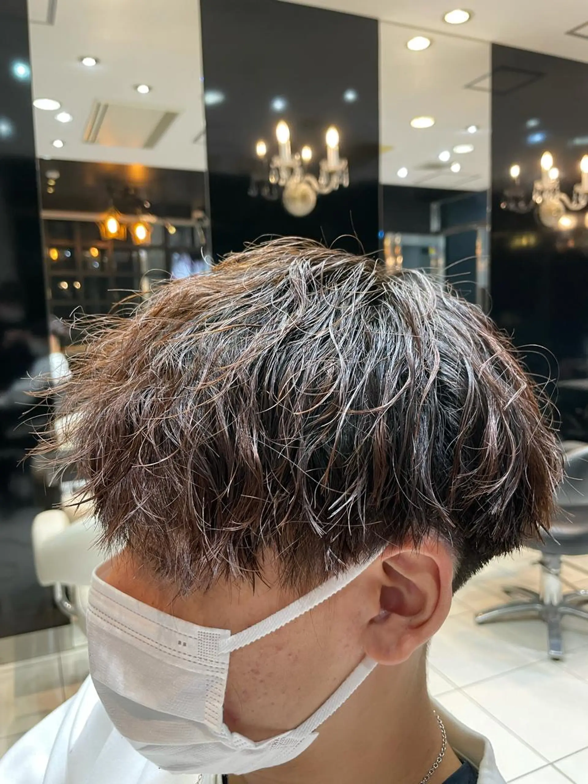 ショート パーマ メンズ カット パーマ ヘアセット Lauburu  bat.hair渋谷2号店 【ラウブル バトヘアー シブヤ】所属・メンズ特化🔥 アサオカカズキのヘアスタイル