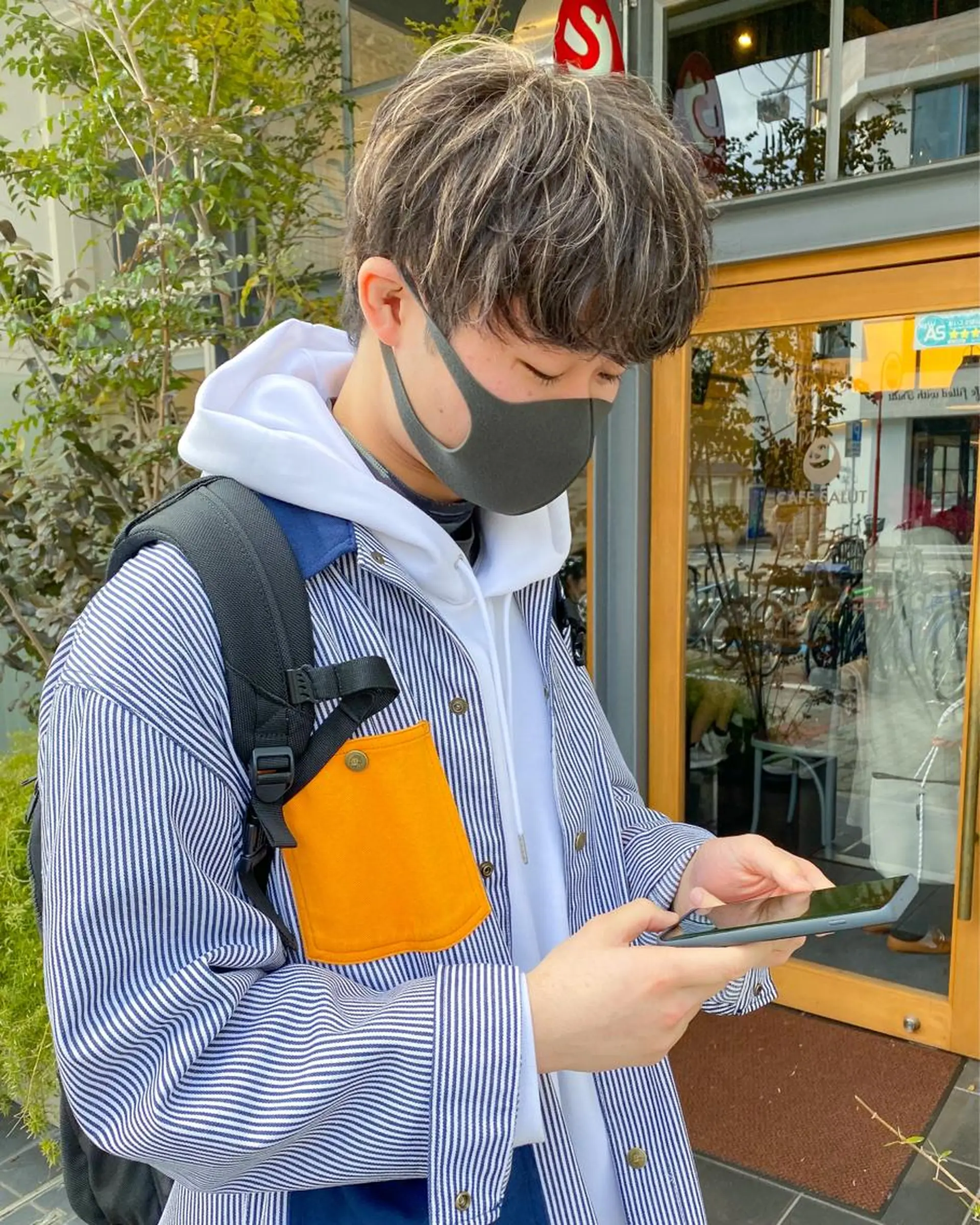 ショート カラー メンズ メンズハイライト ベージュカラー ハイライトカラー ハイライト カット ヘアカラー 栄/矢場町 三井太朗のヘアスタイル