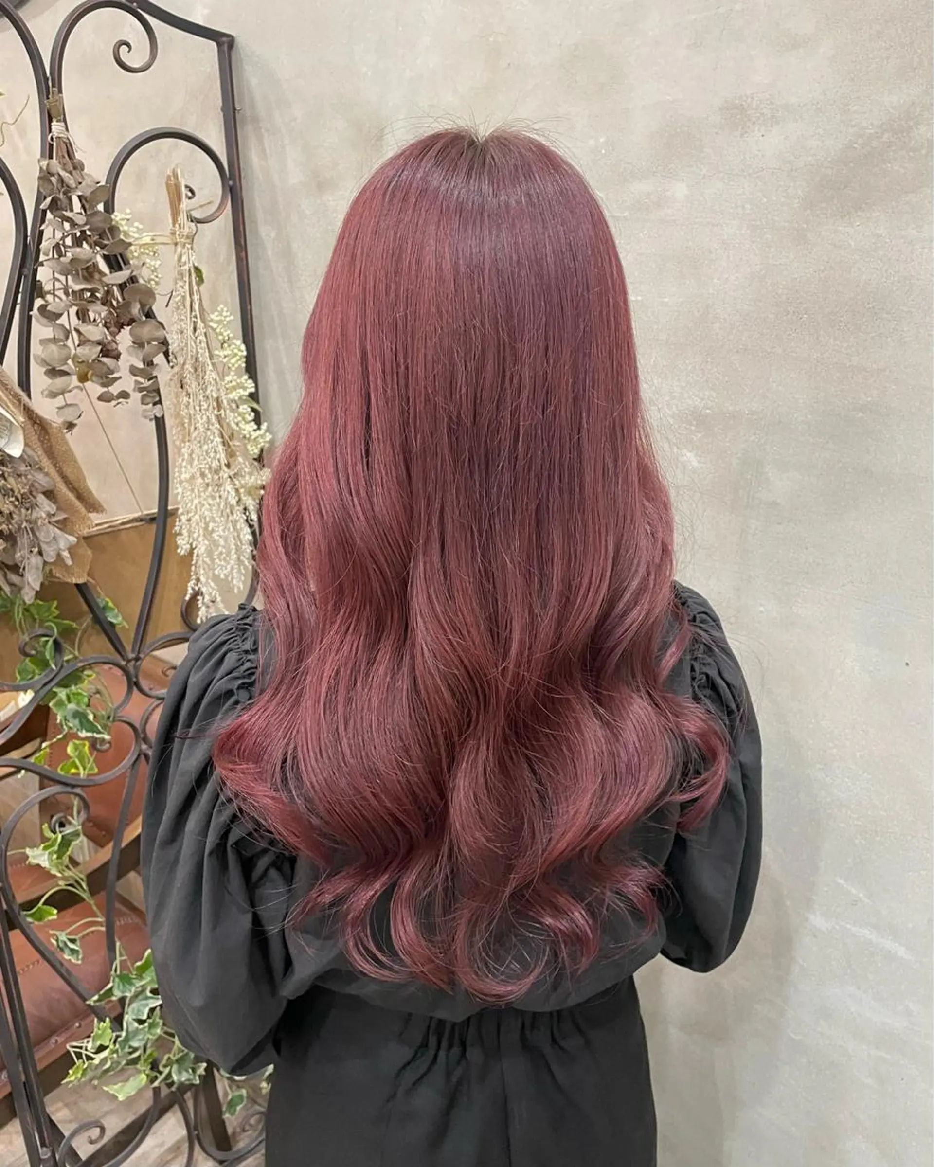 ロング カラー ヘアアレンジ ヘアカラー 【ピンク/韓国ヘア/ ヘアセット】亜海のヘアスタイル