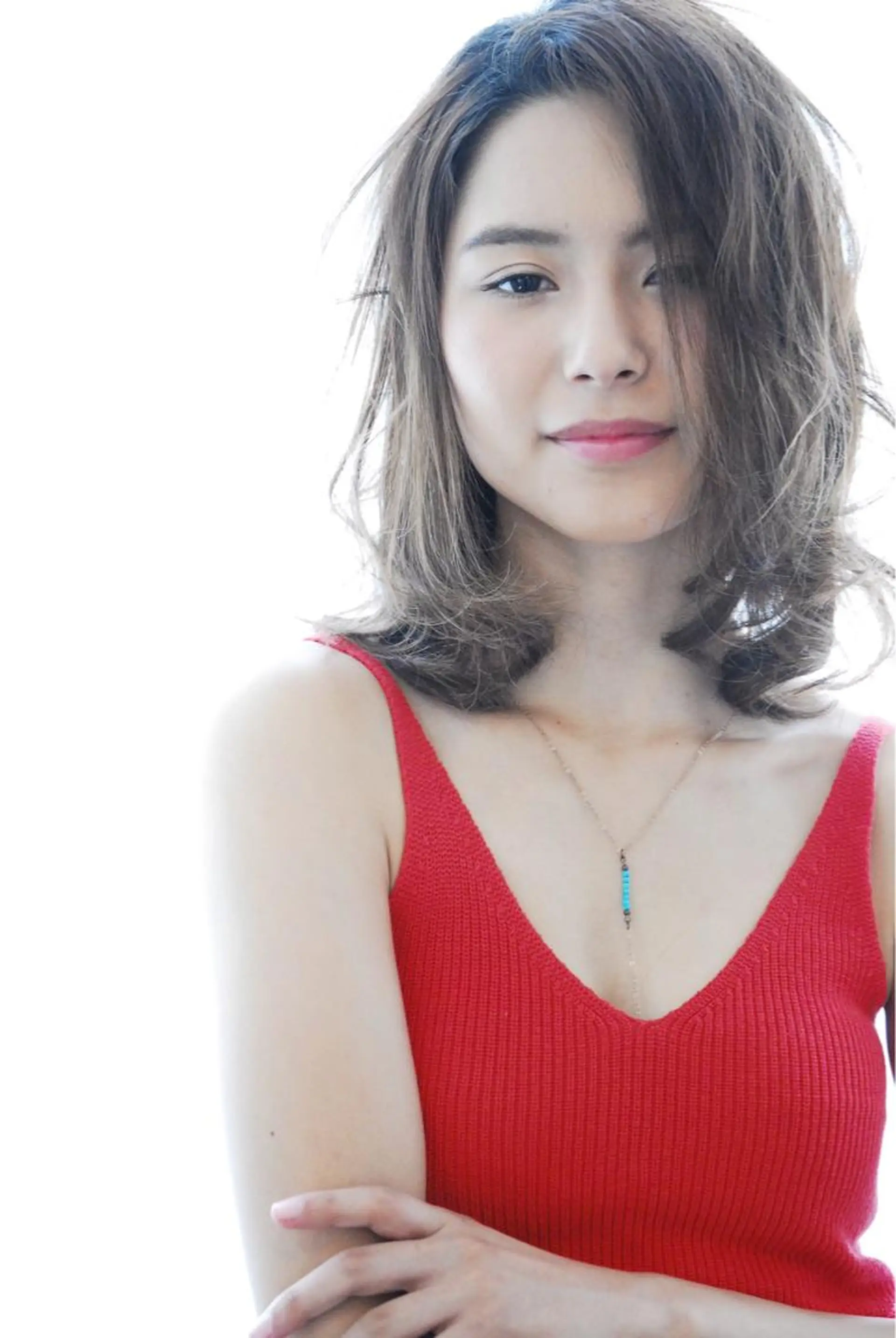 セミロング カラー パーマ ヘアアレンジ メンズ ヘアカラー トリートメント ヘアセット 表参道Lise おおいしおりのヘアスタイル