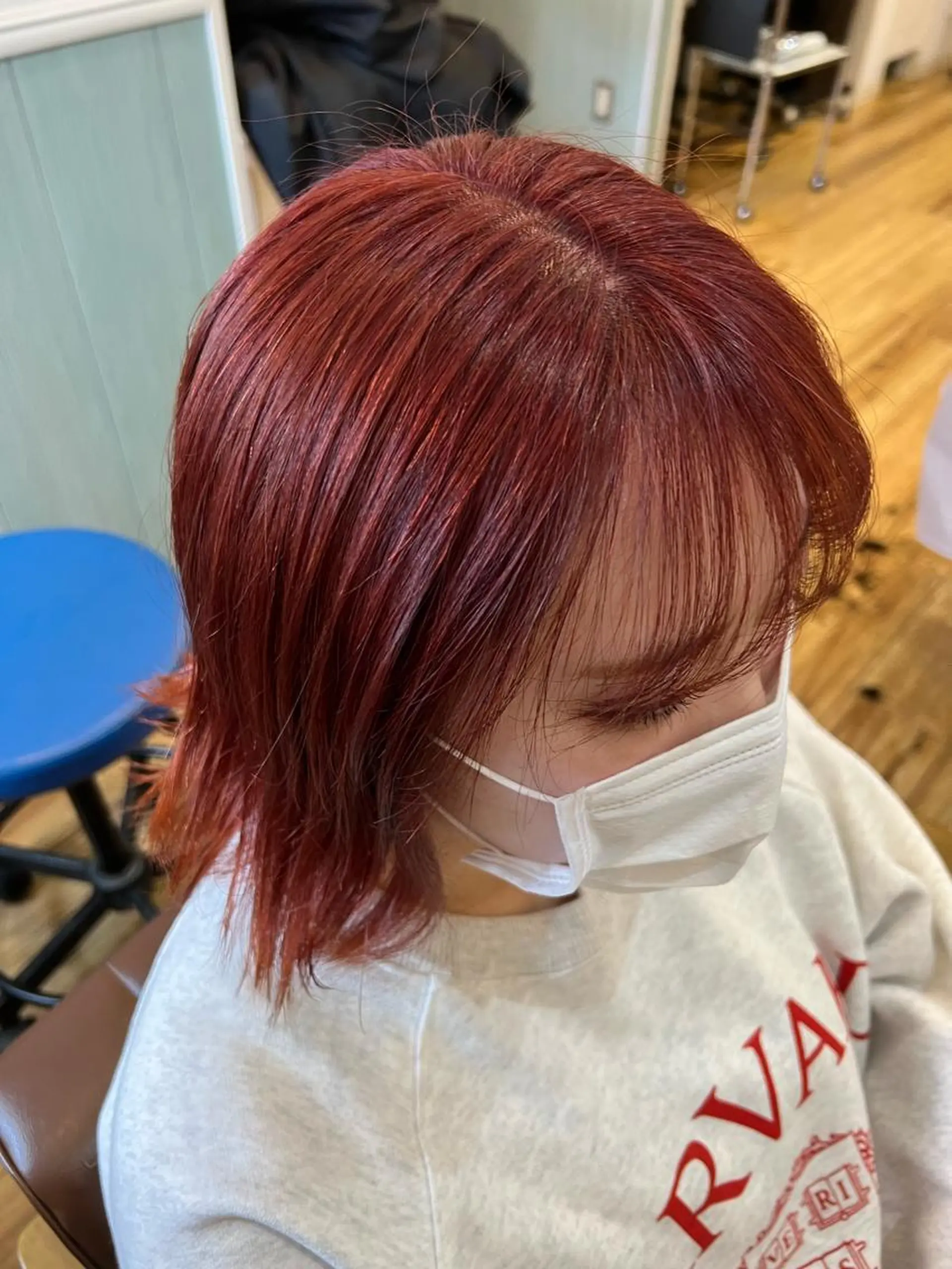 ミディアム カラー ブリーチ ピンクカラー レッドカラー 美容室Class所属・🐰ハイトーンカラー 畠山　渡🐰のヘアスタイル