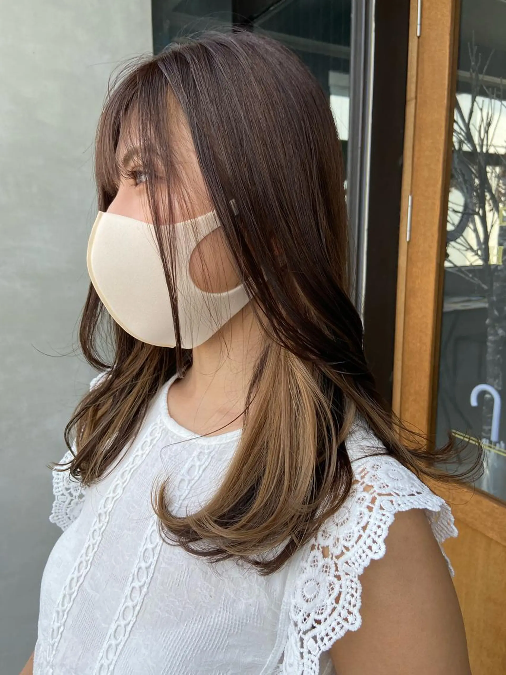 ミディアム ヘアカラー トリートメント 岡崎/髪質改善/ ハイトーン/鈴木進のヘアスタイル