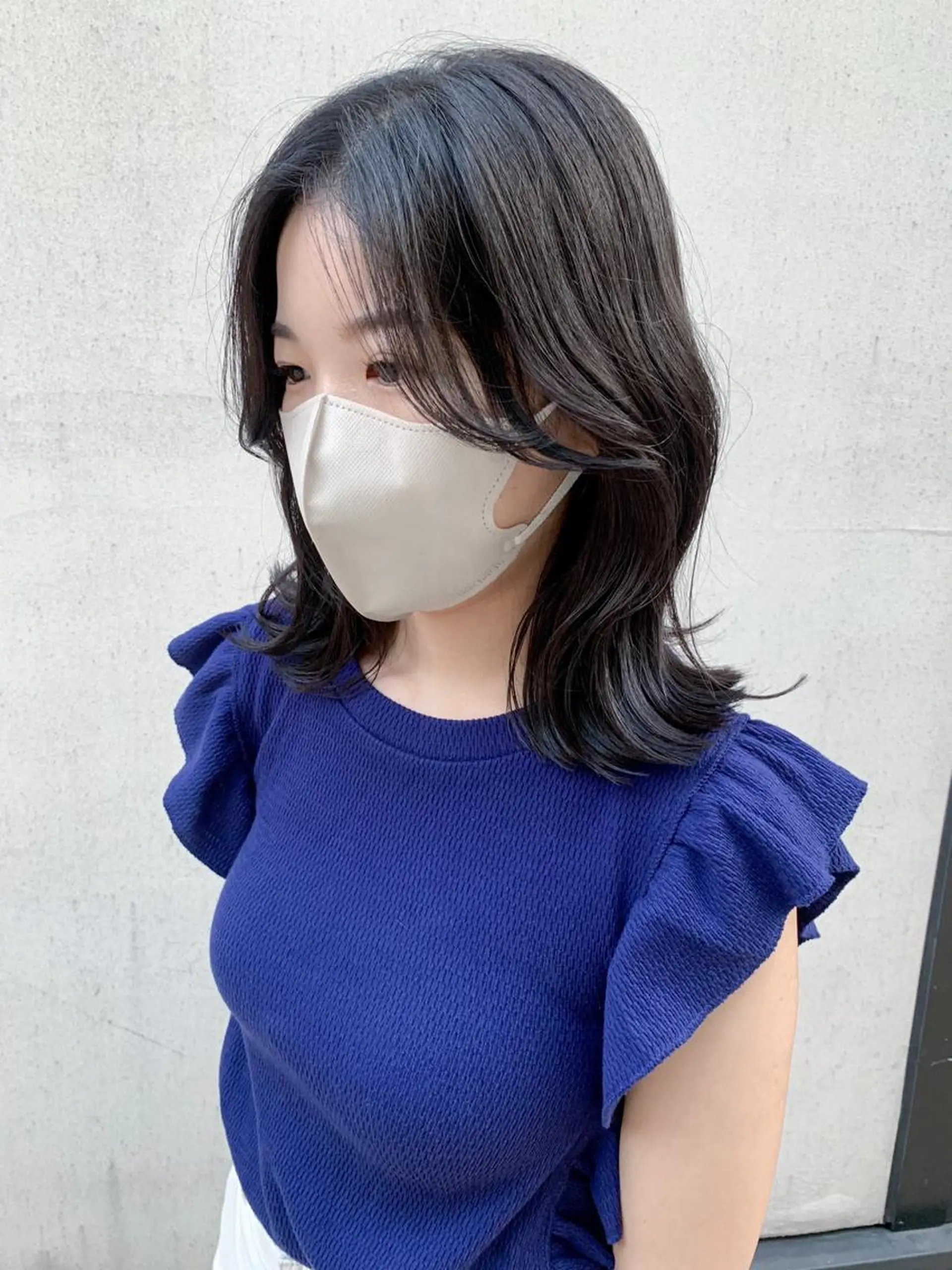 ミディアム カラー ヘアアレンジ カット ヘアカラー トリートメント yuka .のヘアスタイル