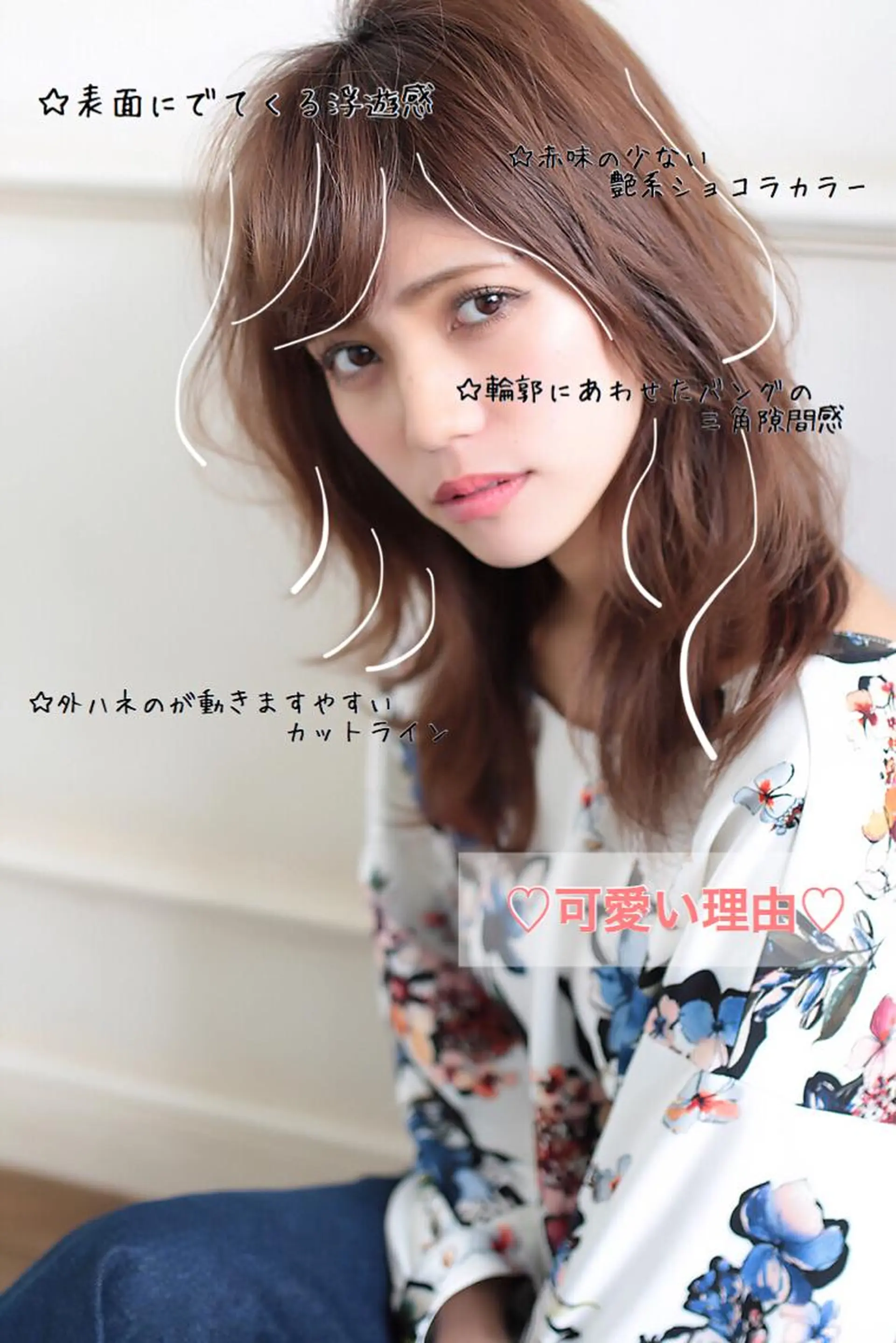 ミディアム カラー カット トリートメント 小顔カット/レイヤー 【WiLL】加藤のヘアスタイル