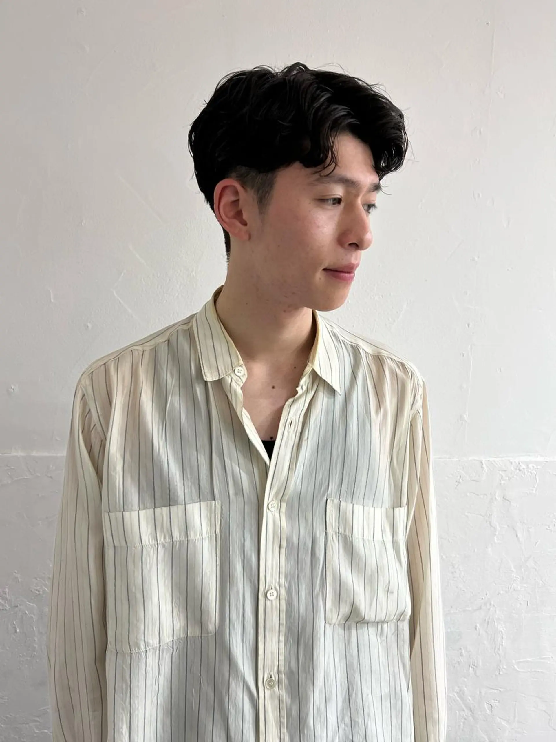 ミディアム パーマ メンズ カット パーマ メンズスタイリスト リュウジのヘアスタイル