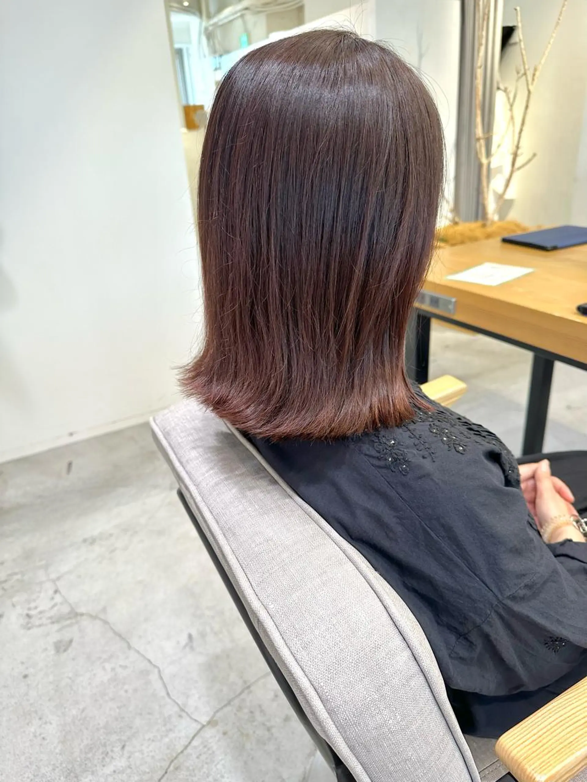 ミディアム カット ヘアカラー トリートメント 上野湧太 髪質改善/艶カラーのヘアスタイル