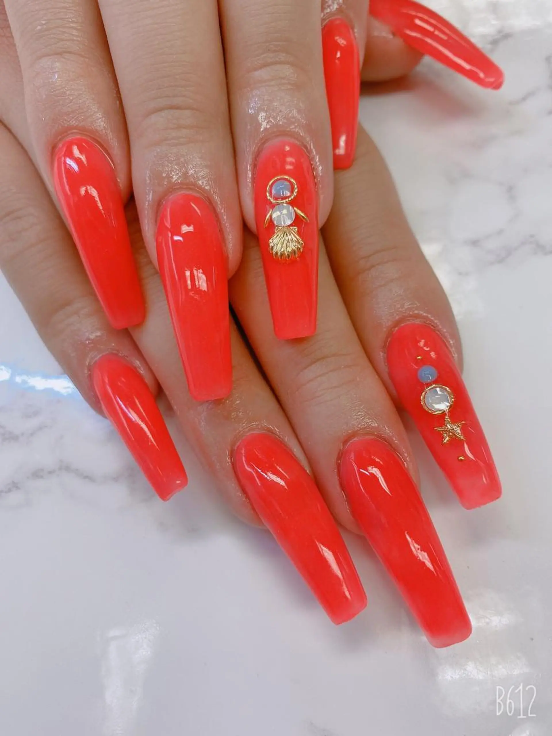 ロング ハンドネイル JNA認定講師🌸 RIEのネイルデザイン