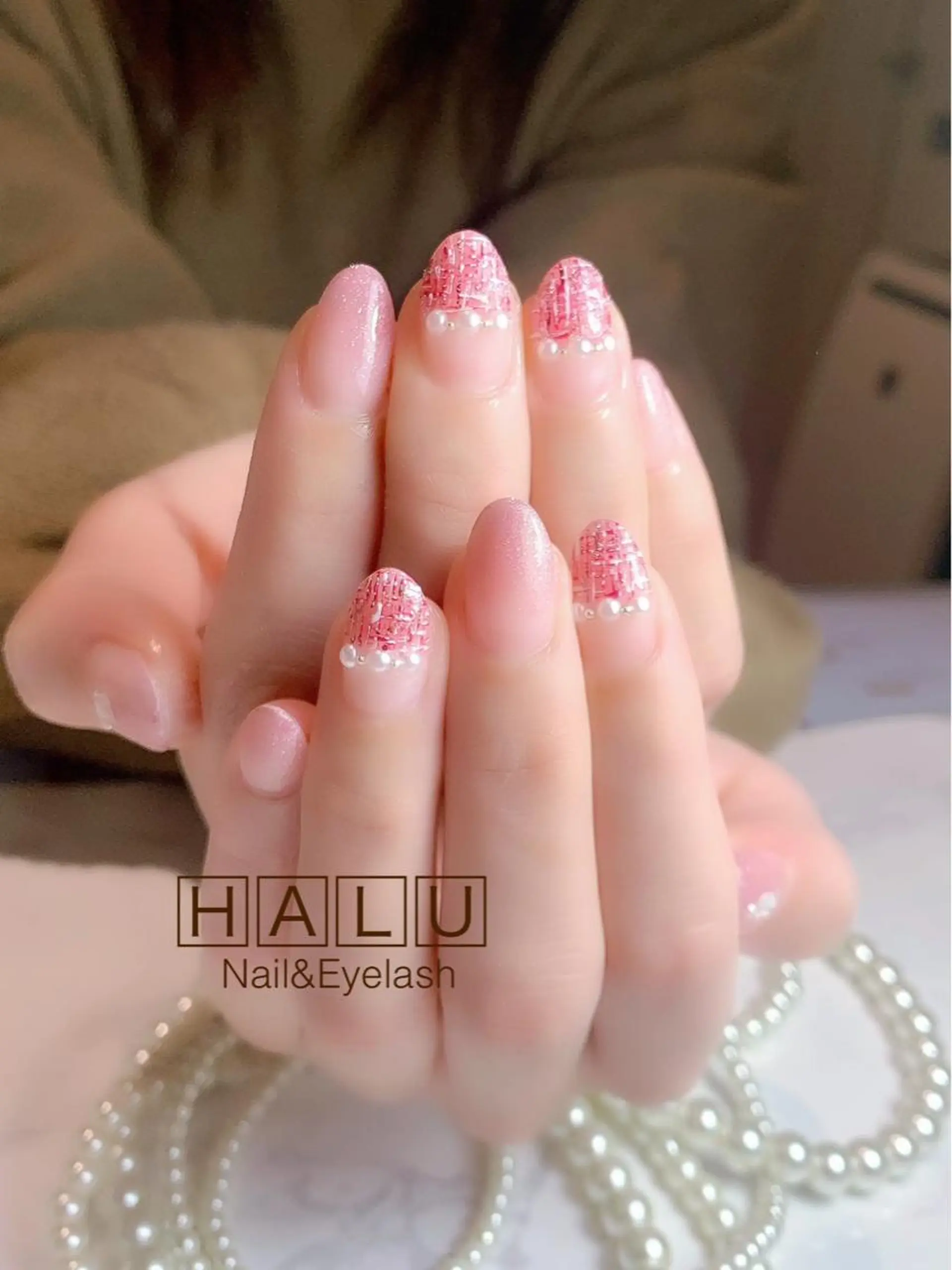 ネイル ピンク バレンタイン HALU ハルのネイルデザイン