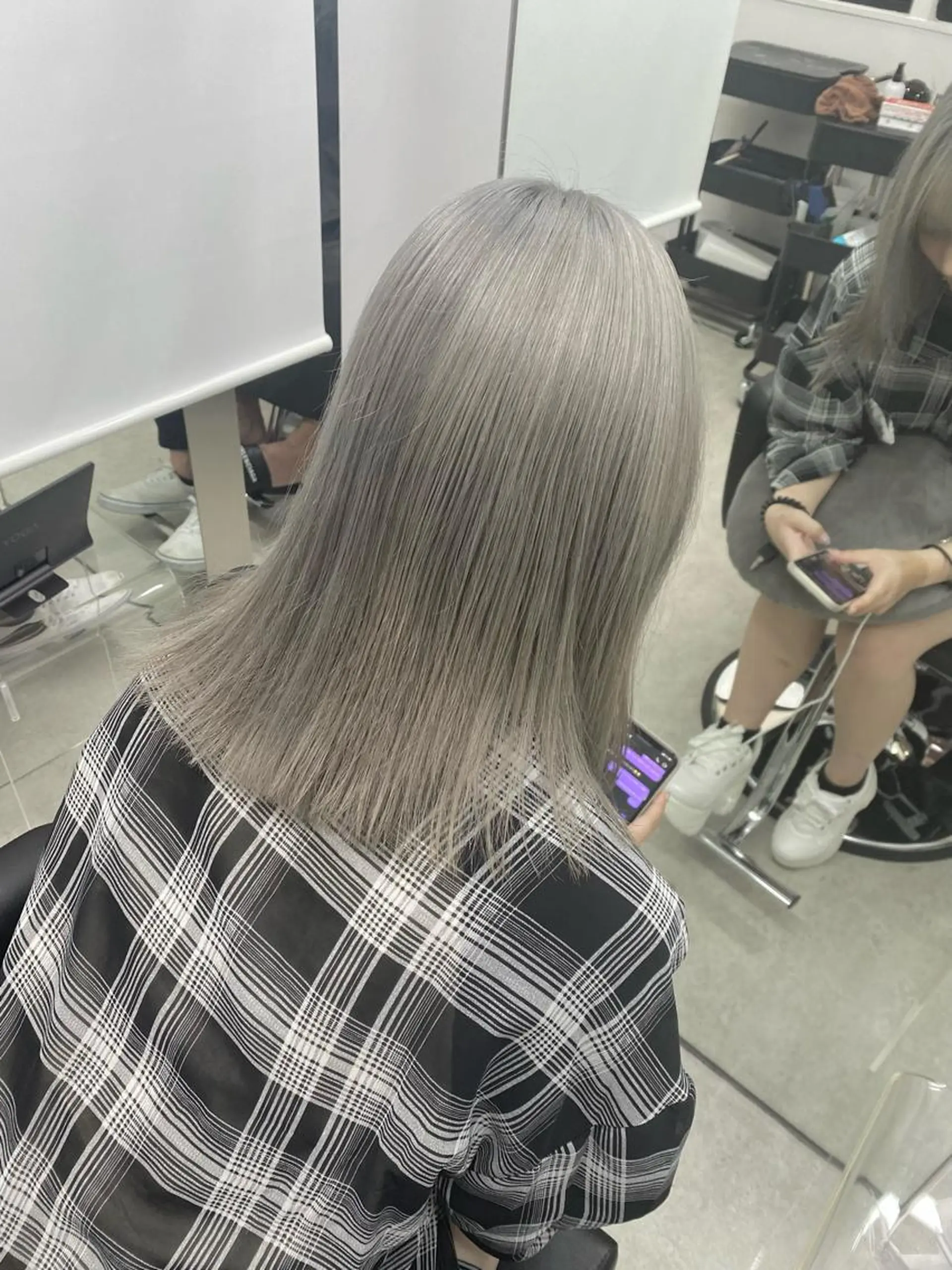 ミディアム 似合わせカット sunc所属・梅田l大人韓国ヘア レイヤー×艶カラーのヘアスタイル