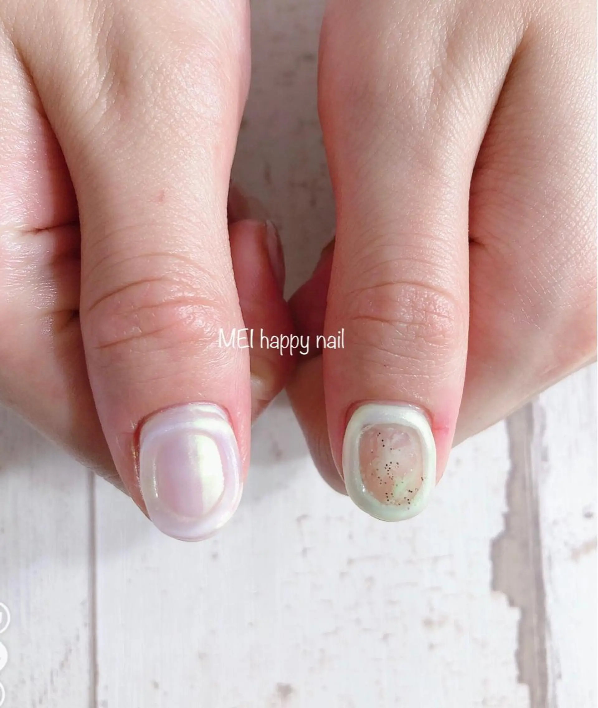 ネイル ハンドネイル 北浦和 自爪育成ケアのネイルデザイン