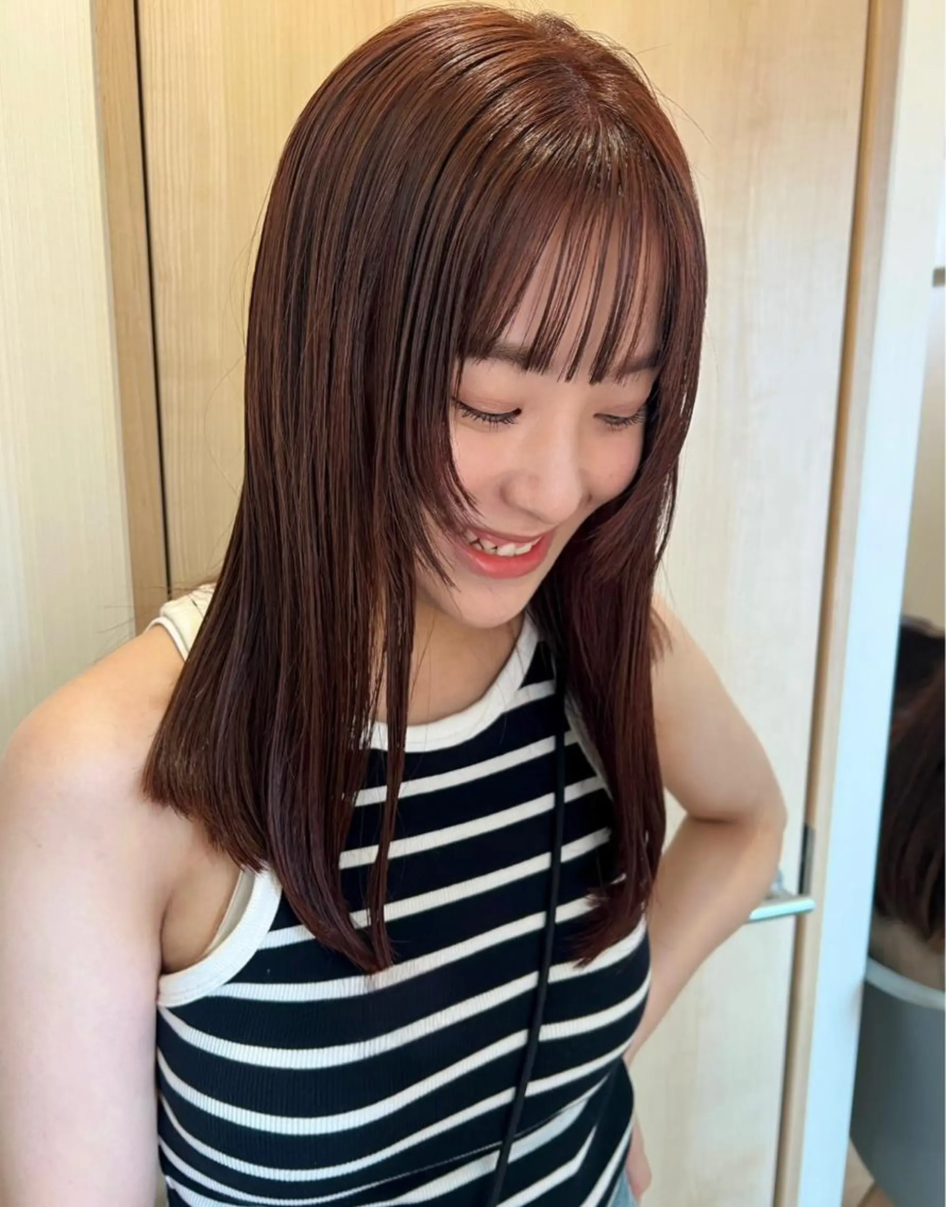 セミロング カラー カット ヘアカラー トリートメント トレンドと似合わせ/ マンツーマン/西上楓のヘアスタイル