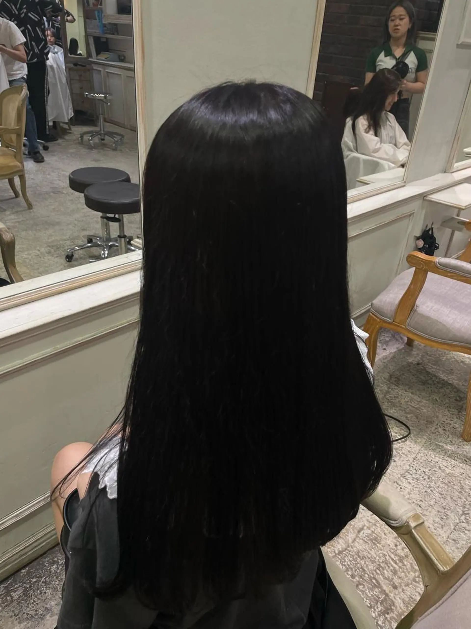 ロング カラー 黒髪 透明感カラー 💕ハイトーン/ダメ ージ特化/MAO💕のヘアスタイル